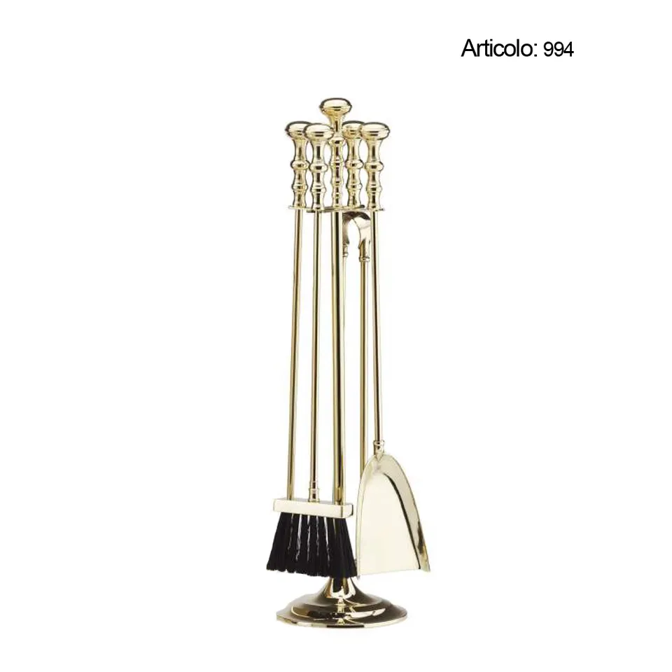 Spinardi 994 set attrezzi camino ottone