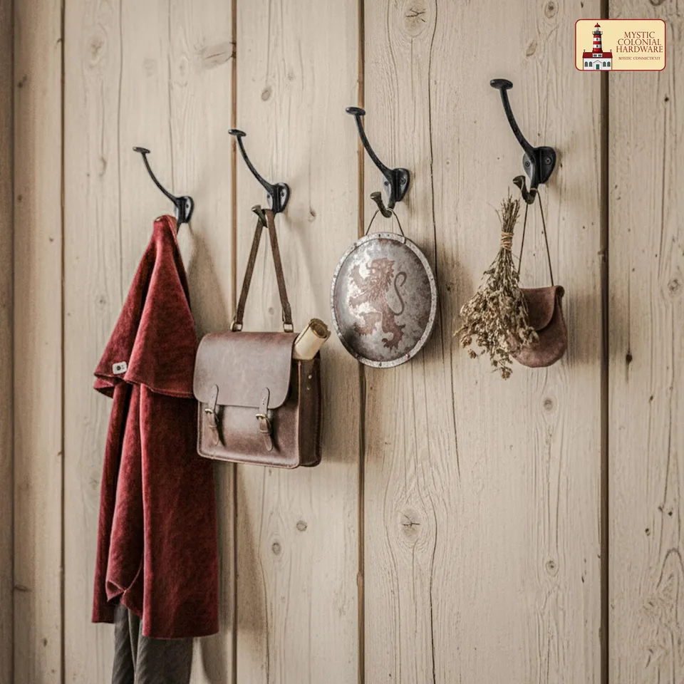 Mystic Colonial Hardware ganci parete ghisa neri set 2 pezzi