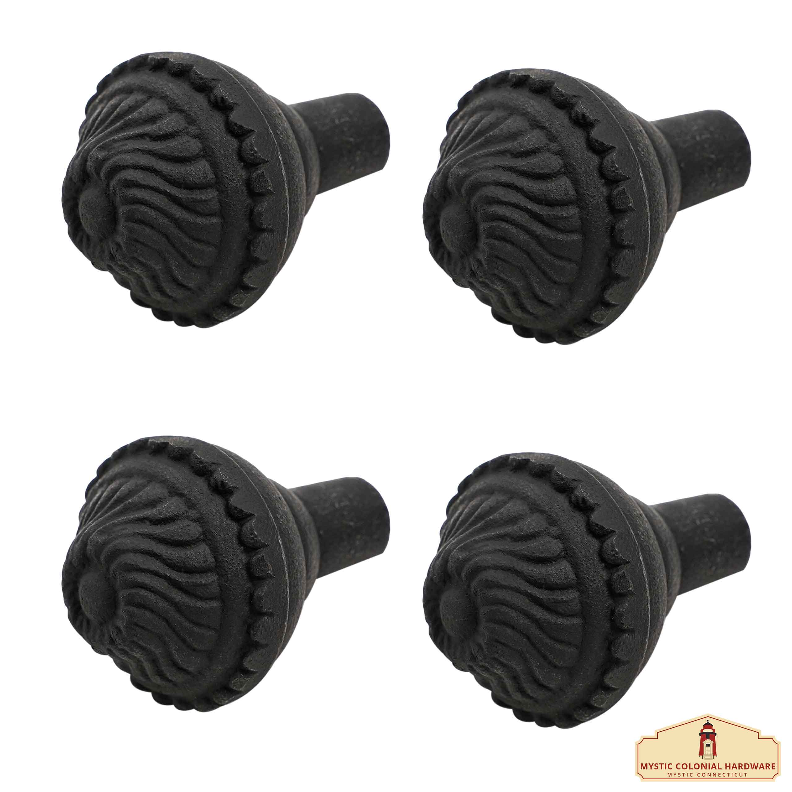 Mystic Colonial Hardware pomelli mobili ferro set 4 pezzi nero