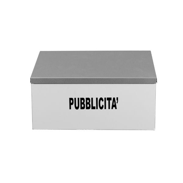 BOXOB Eternity 883 porta volantini da esterno bianco-grigio antipioggia