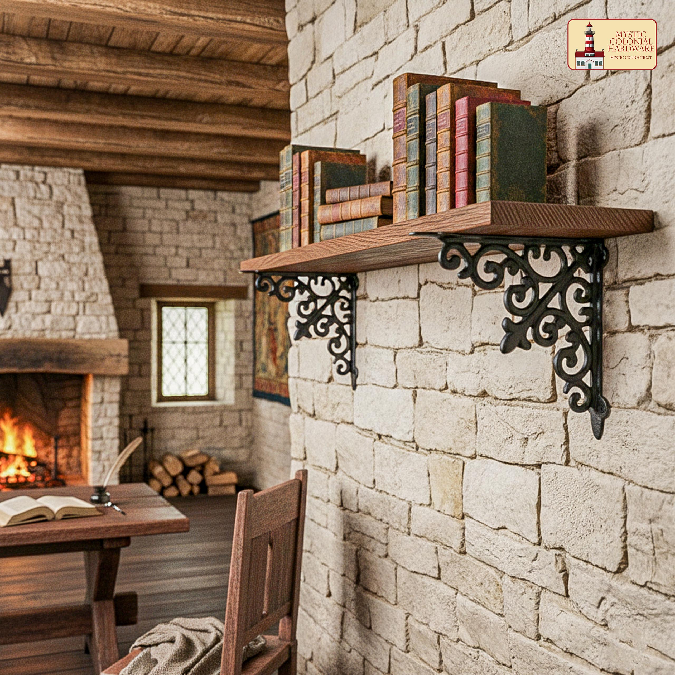 Mystic Colonial Hardware Reggimensola Ferro 20x20 cm Coppia Rustico