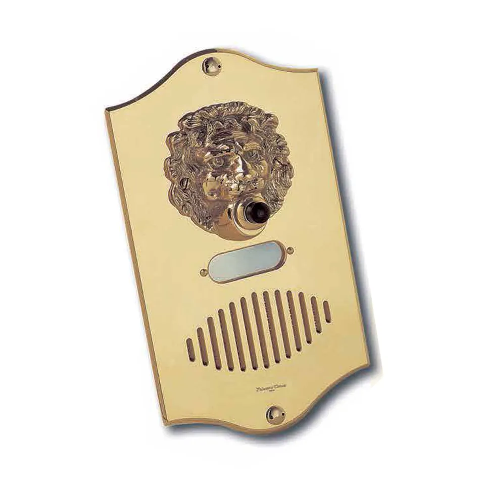 Spinardi pulsantiera ottone 1 pulsante da incasso