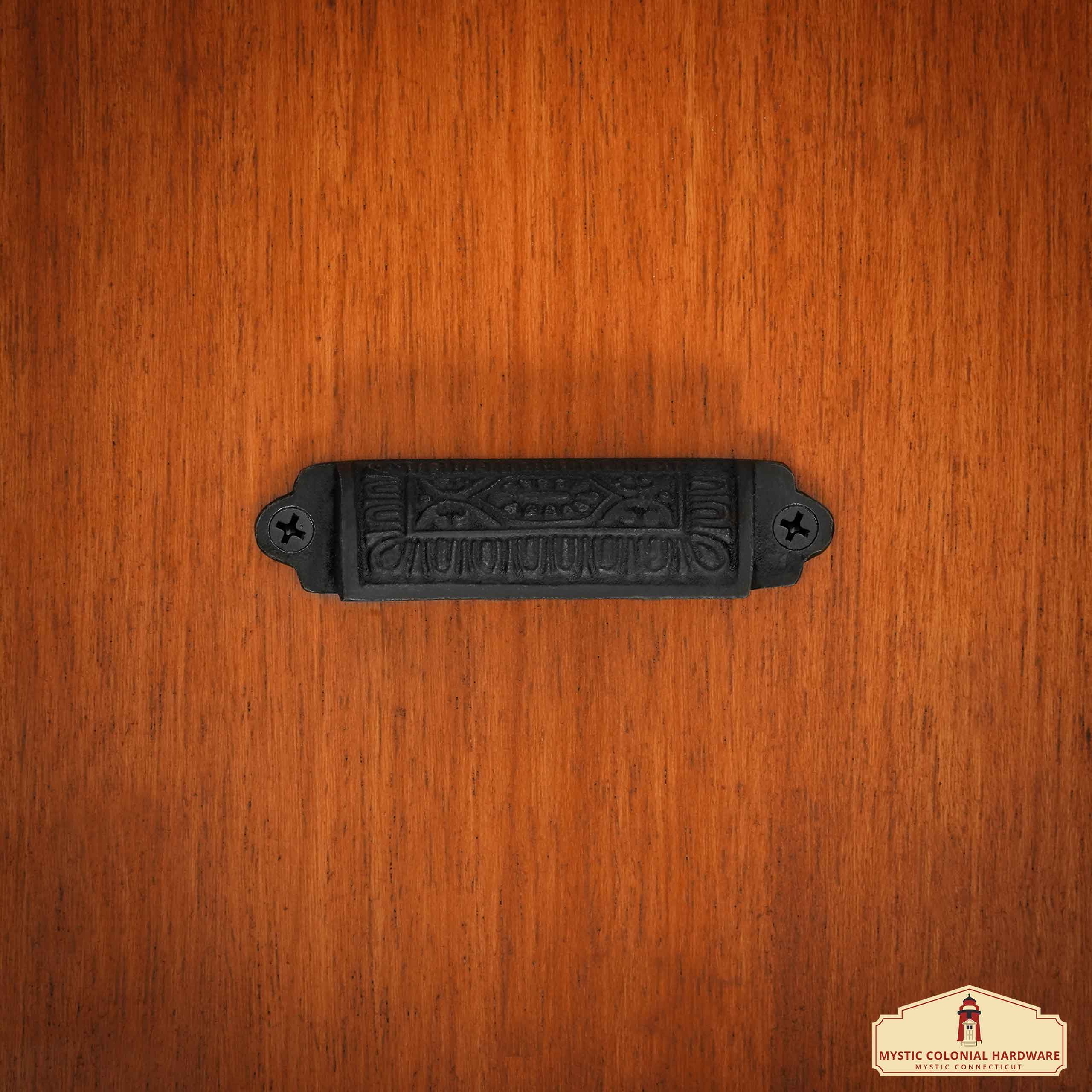 Mystic Colonial Rustic 9,3x2,2 cm maniglie cassetti ghisa set 4 pezzi