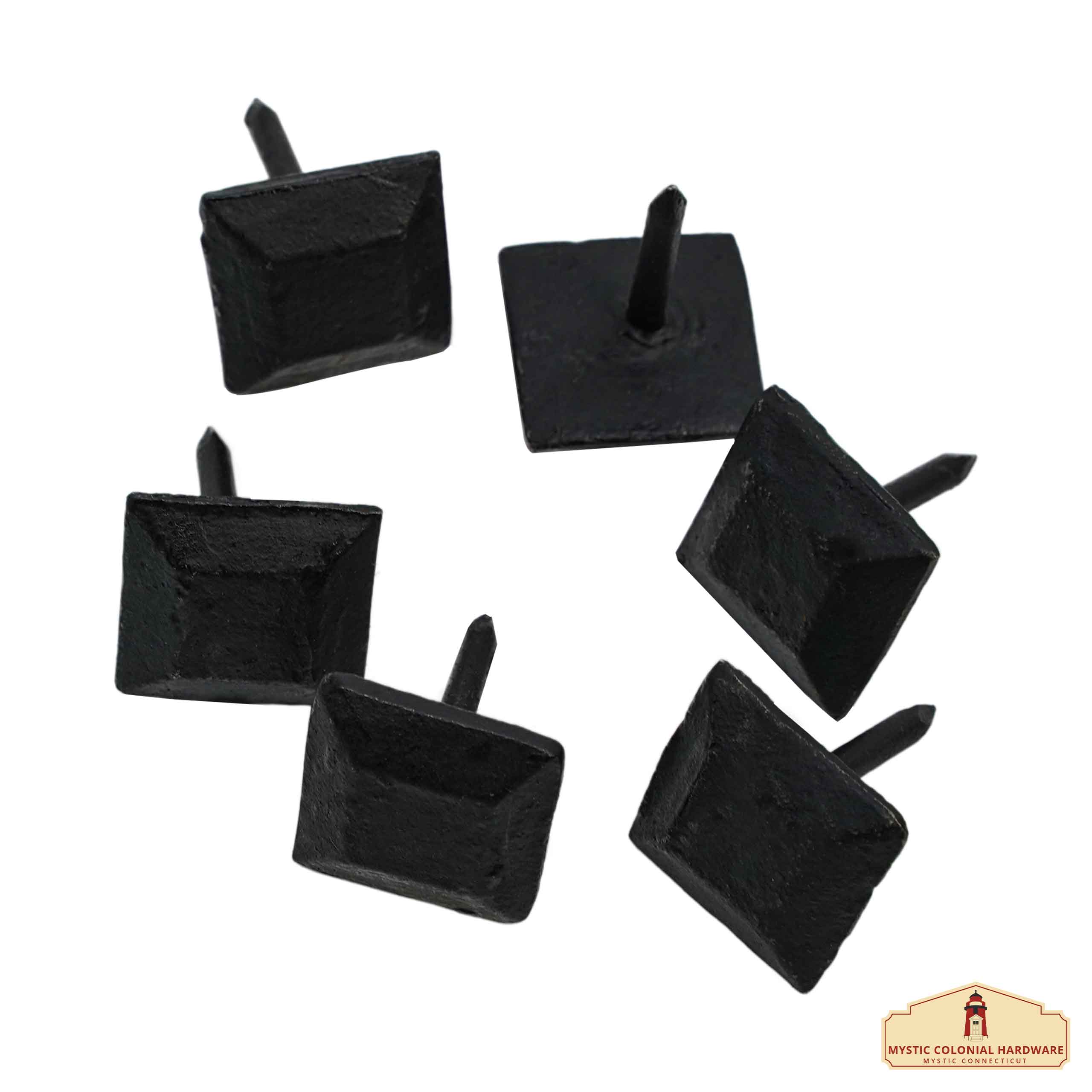 Mystic Colonial Hardware chiodi ferro decorativi neri set 6 pezzi