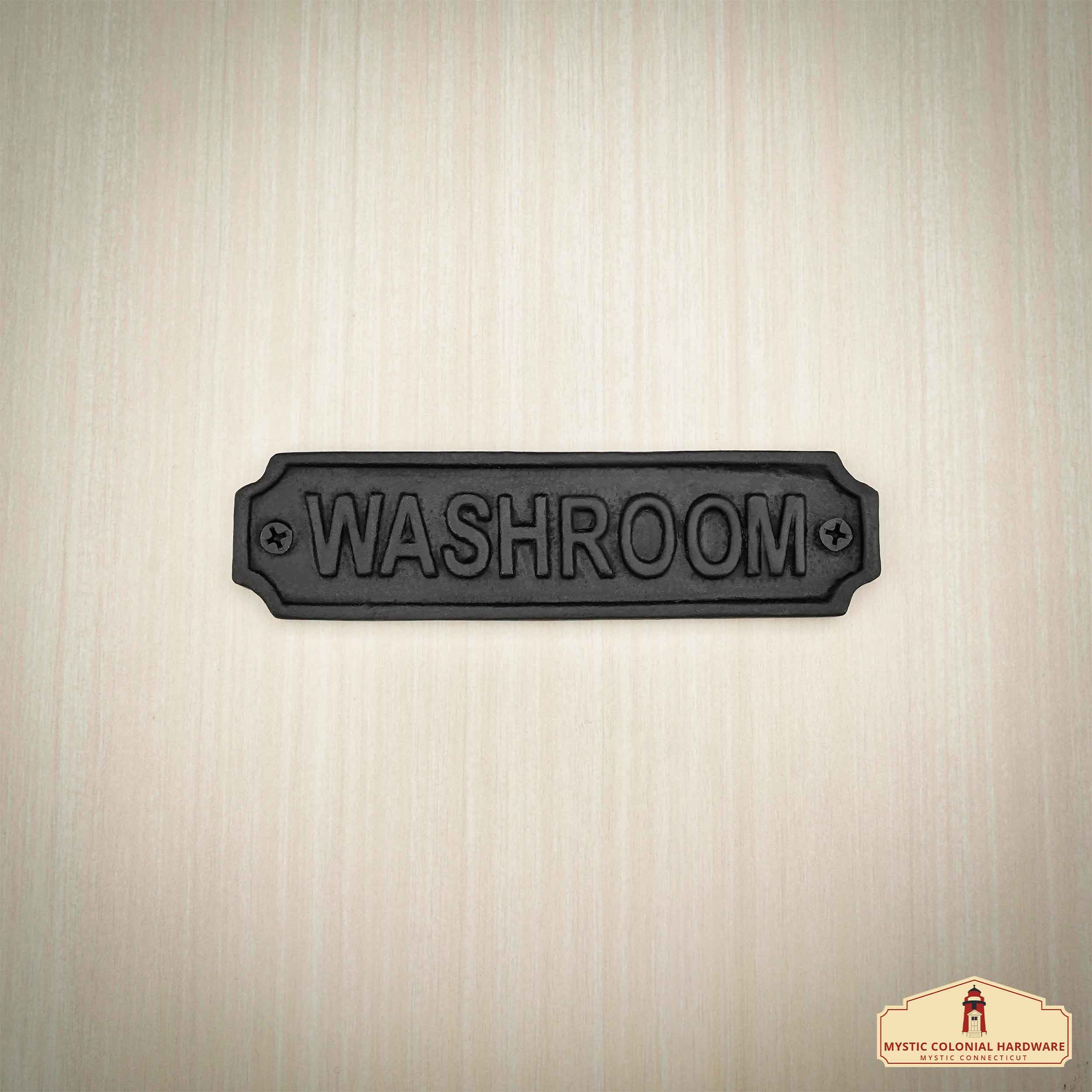 Mystic Colonial Targa Bagno Ghisa Nera 15x4 cm