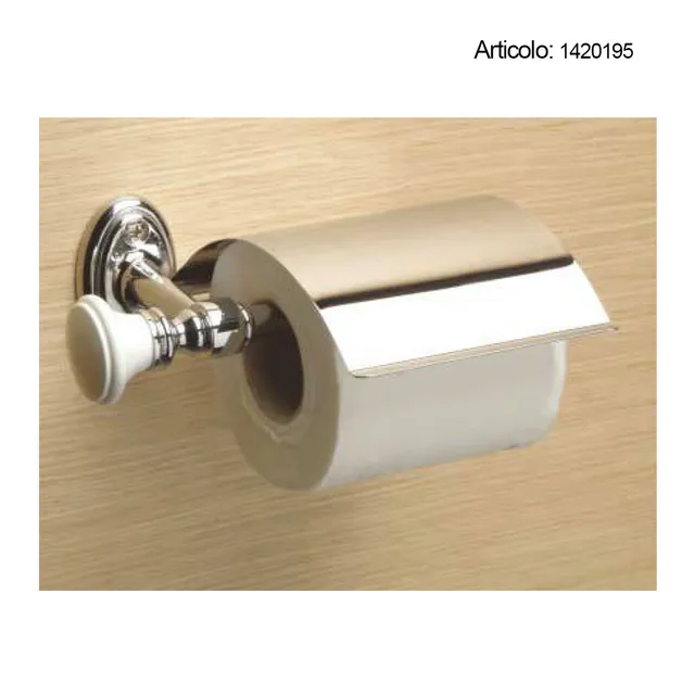 Spinardi Sissi portarotolo bagno ottone bianco