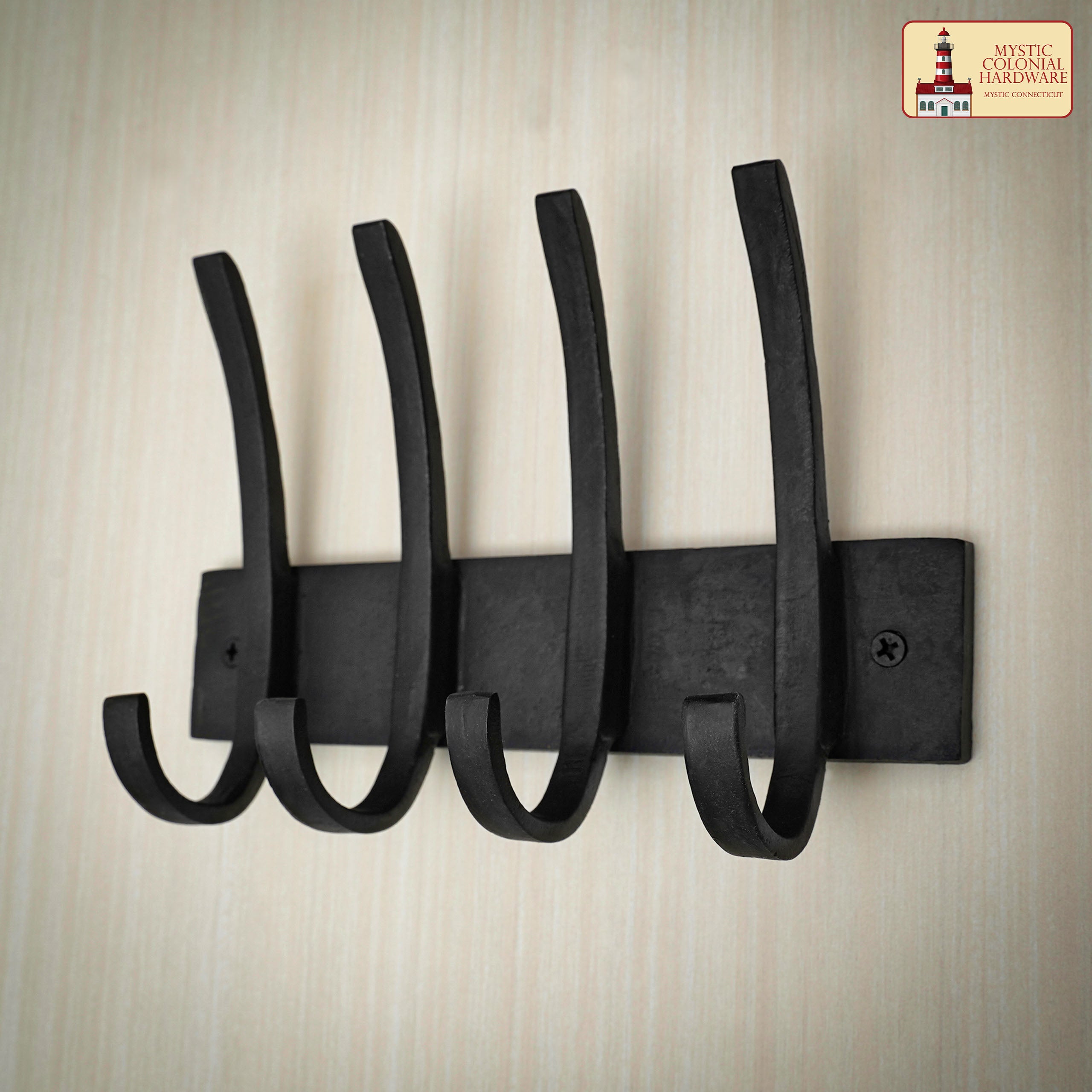 Mystic Colonial Hardware attaccapanni ferro battuto 2 ganci