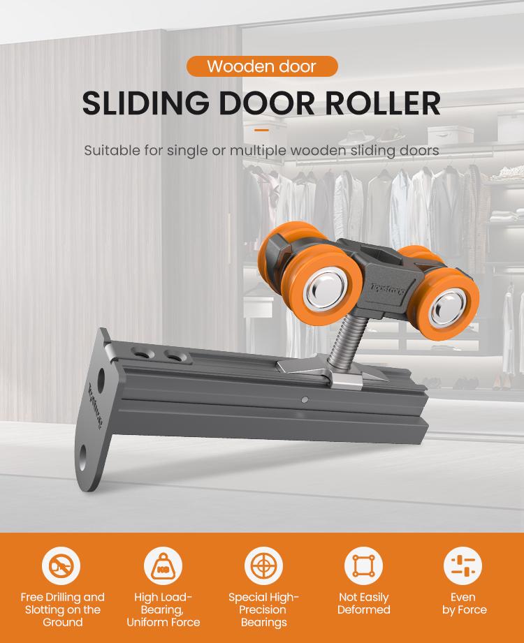 TopStrong carrello porta legno scorrevole 45 kg regolazione binario