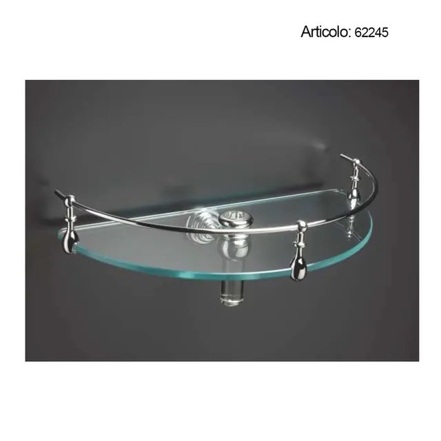 Spinardi mensola bagno in cristallo e ottone