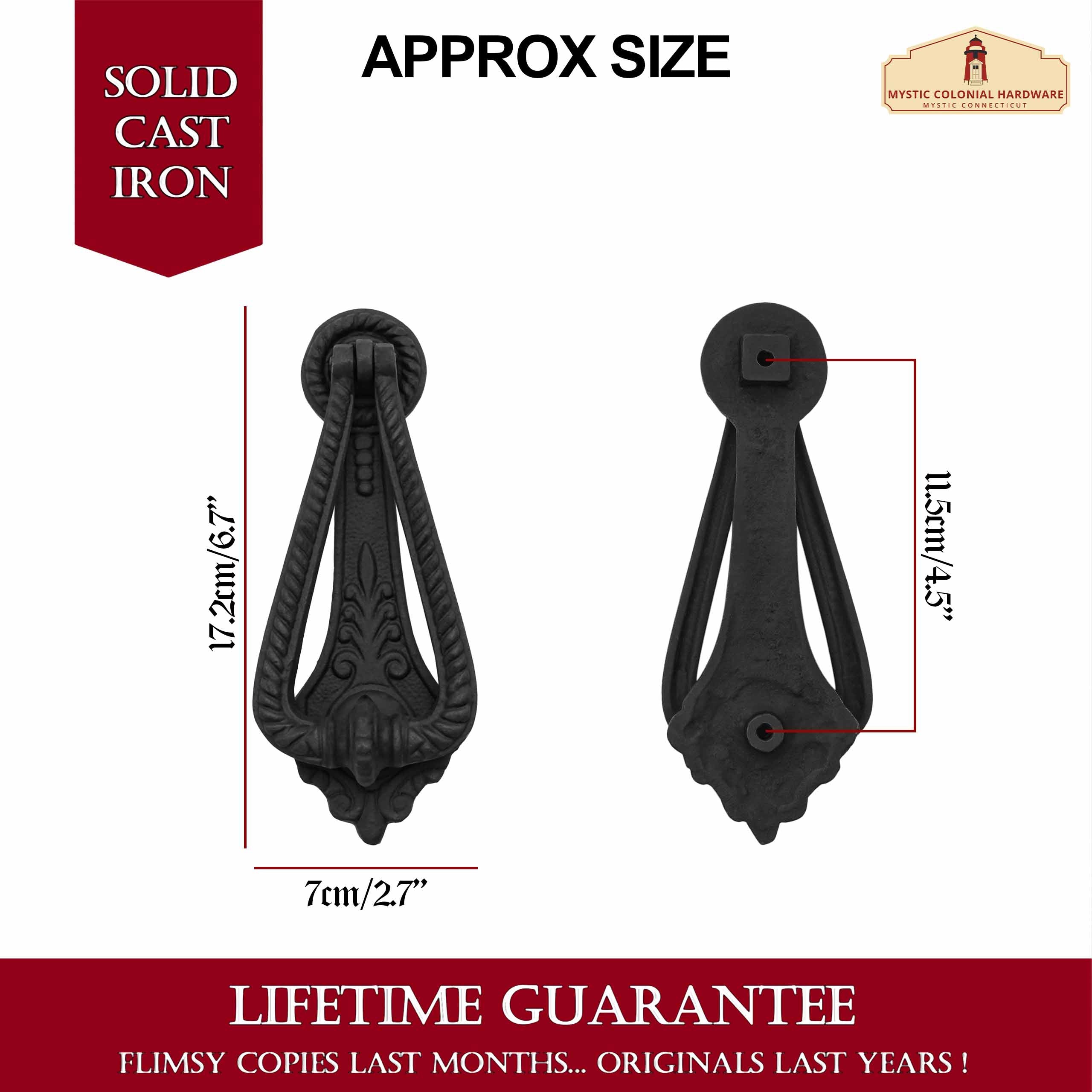 Mystic Colonial Hardware Georgian Twist battente porta ghisa