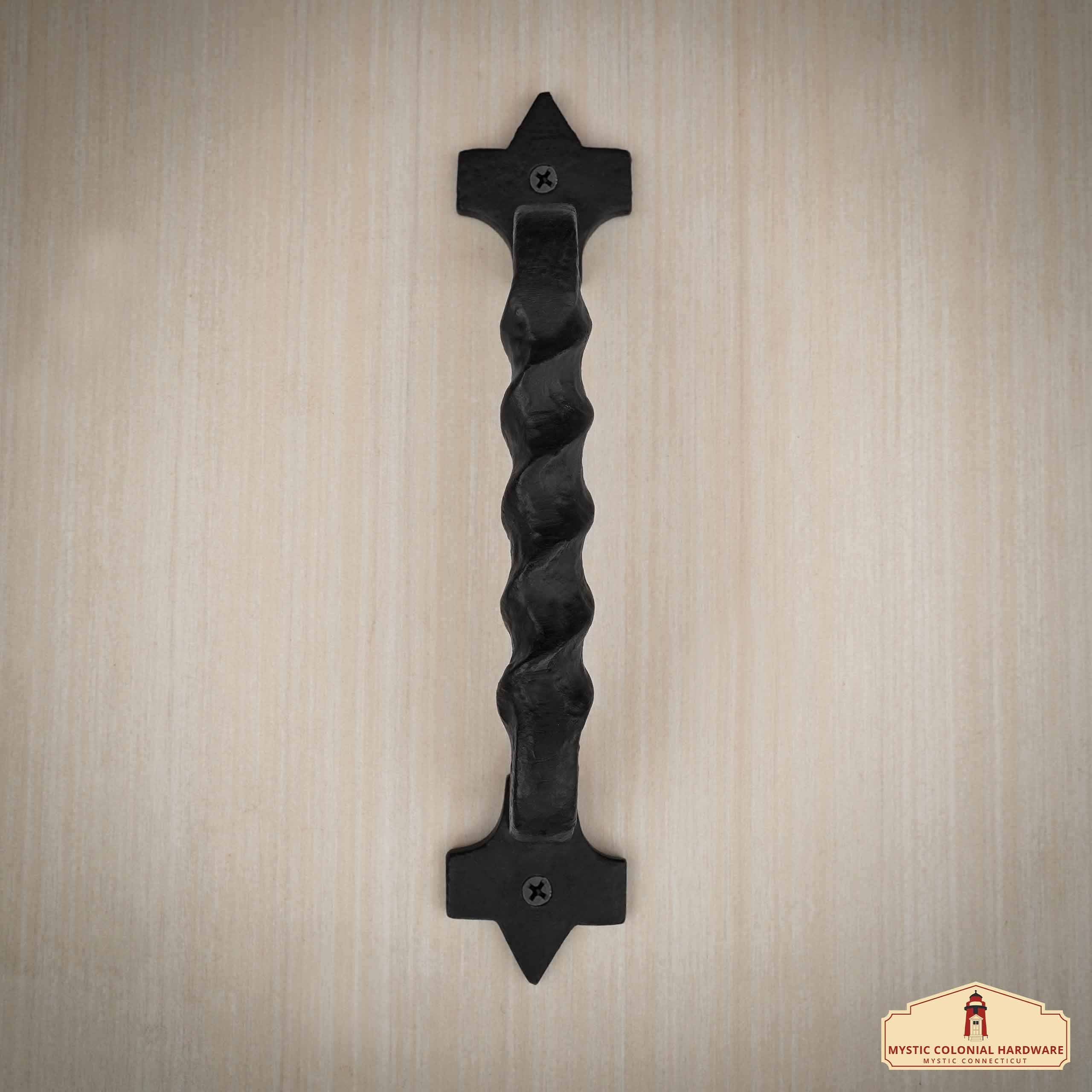 Mystic Colonial Maniglione Porta Ghisa 24,9 cm Nero Rustico