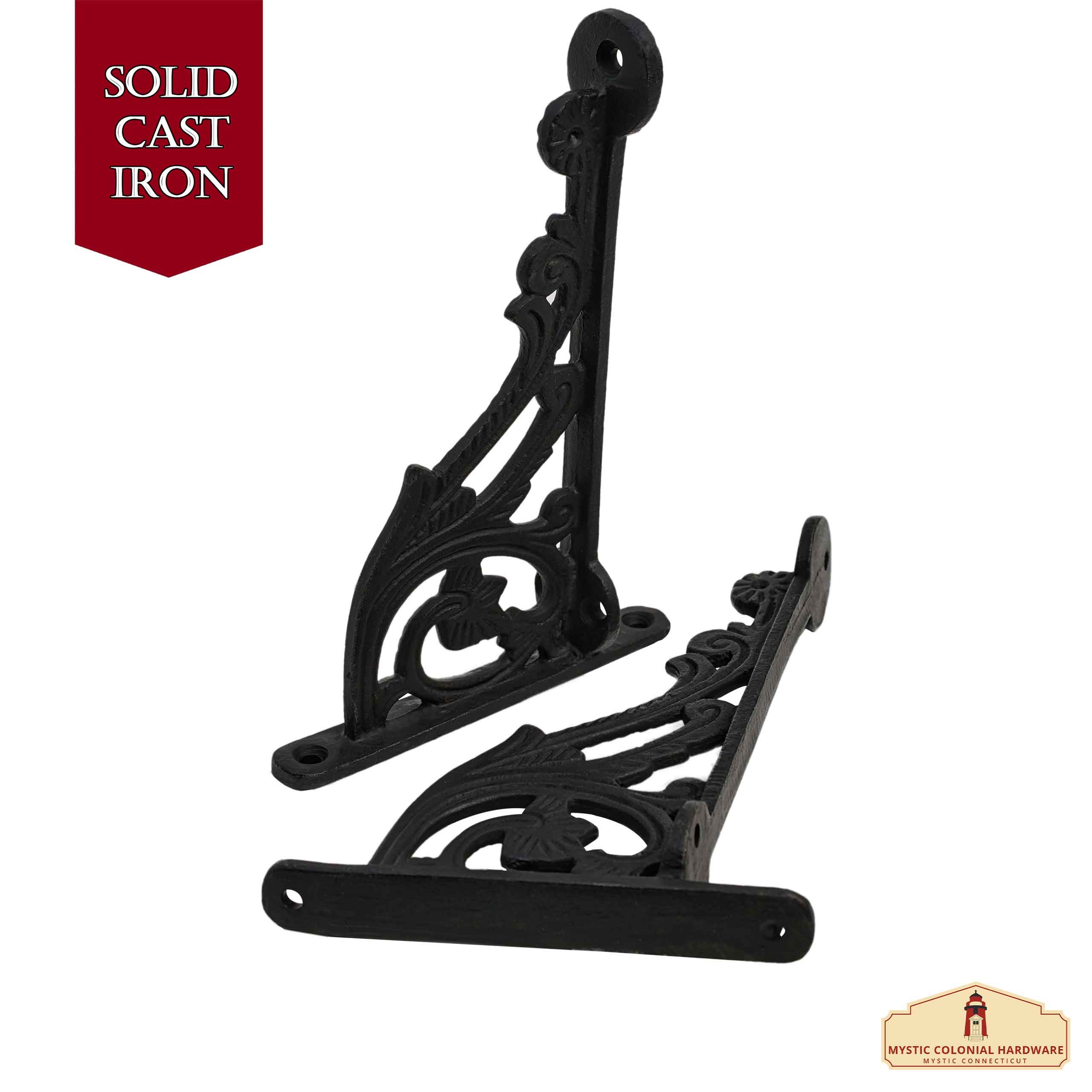 Mystic Colonial Hardware Staffe Mensola Ghisa 15,5x10,6cm 2pz
