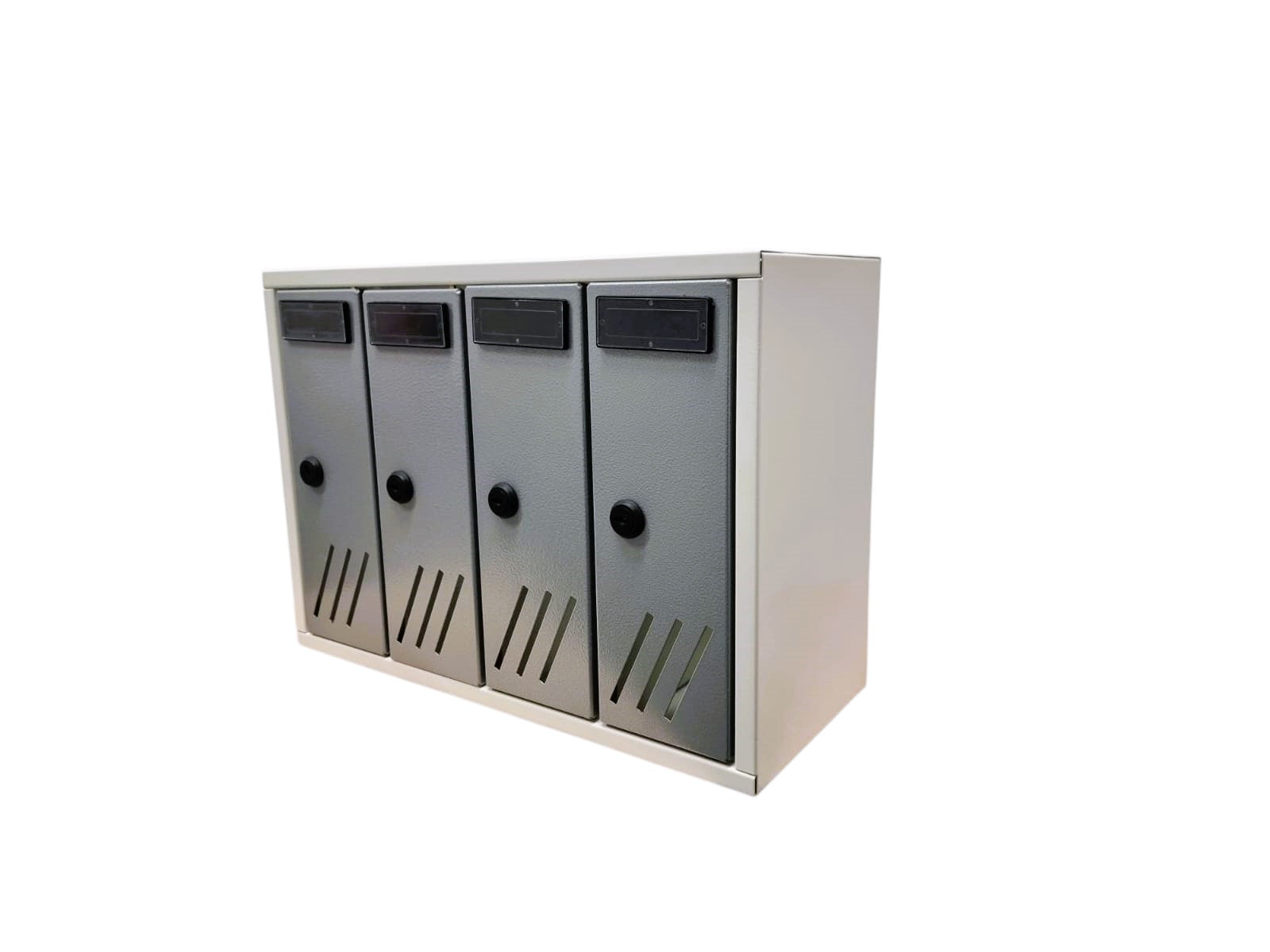 BOXOB Serenity 993 cassetta postale 4 scomparti bianco grigio interno