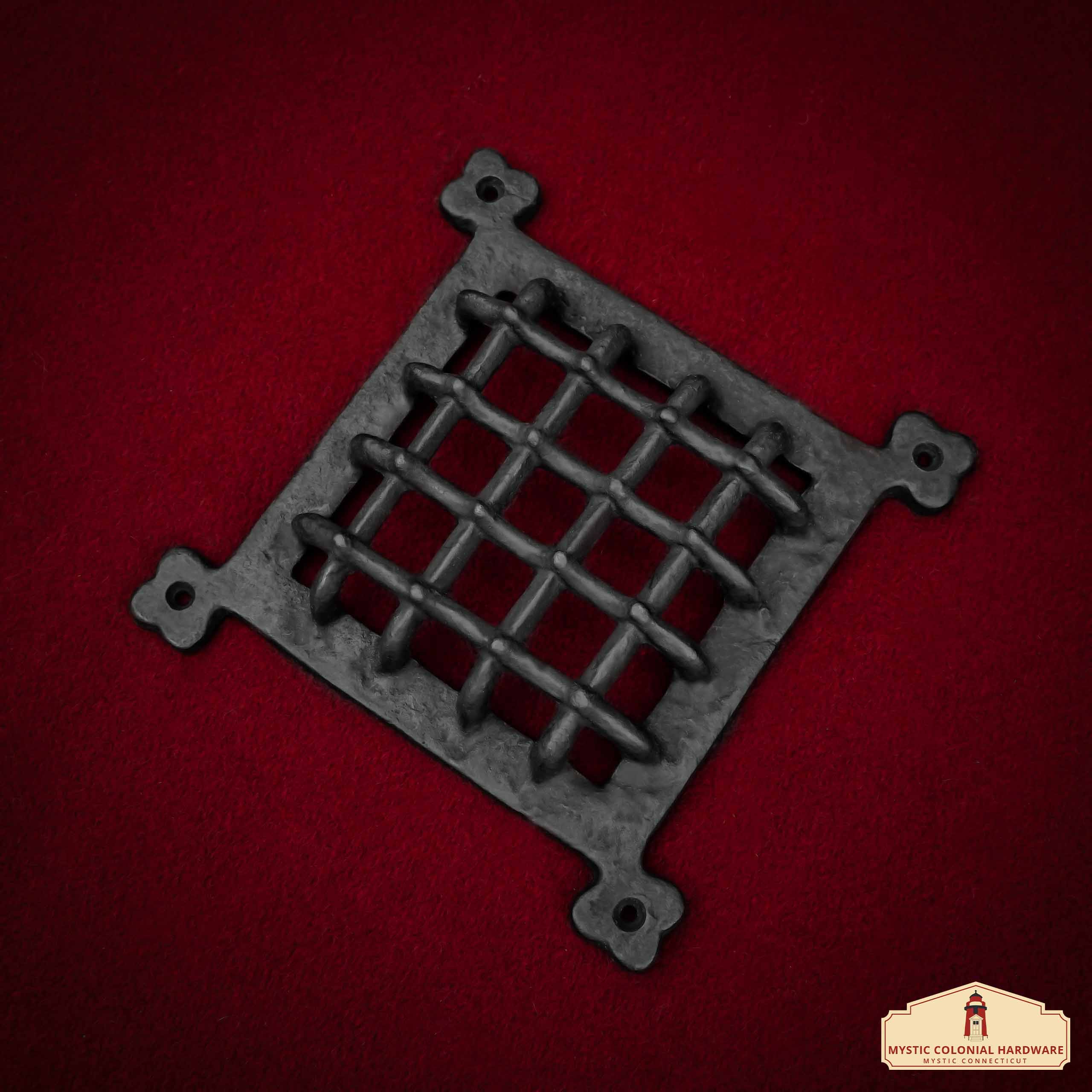 Mystic Colonial Hardware Griglia Spioncino 16x16 cm Ghisa Nera