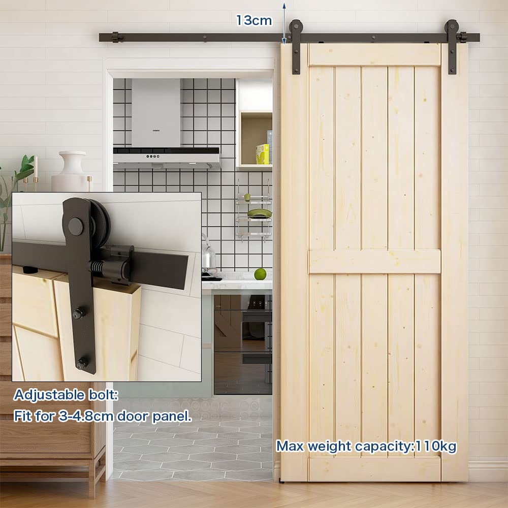 ETIASQSA binario porta scorrevole nero 183 cm kit