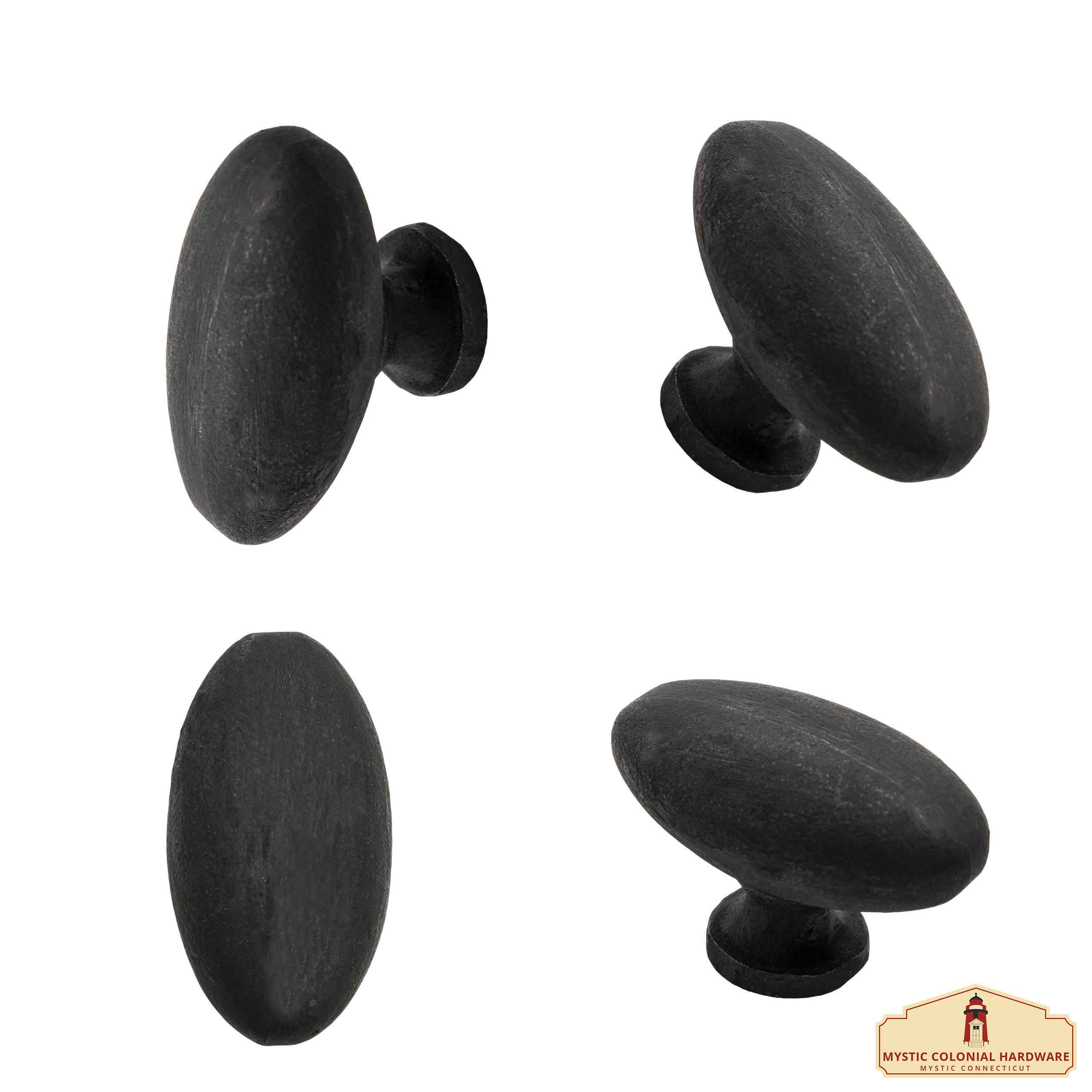 Mystic Colonial Hardware pomello ferro battuto 5,5 cm set 4 pezzi nero