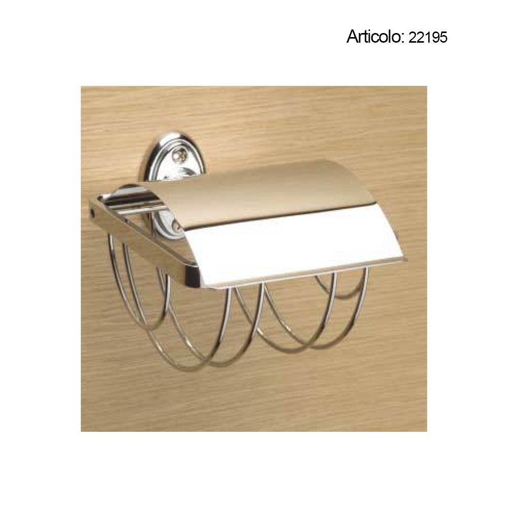 Spinardi Sissi portarotolo bagno ottone bianco