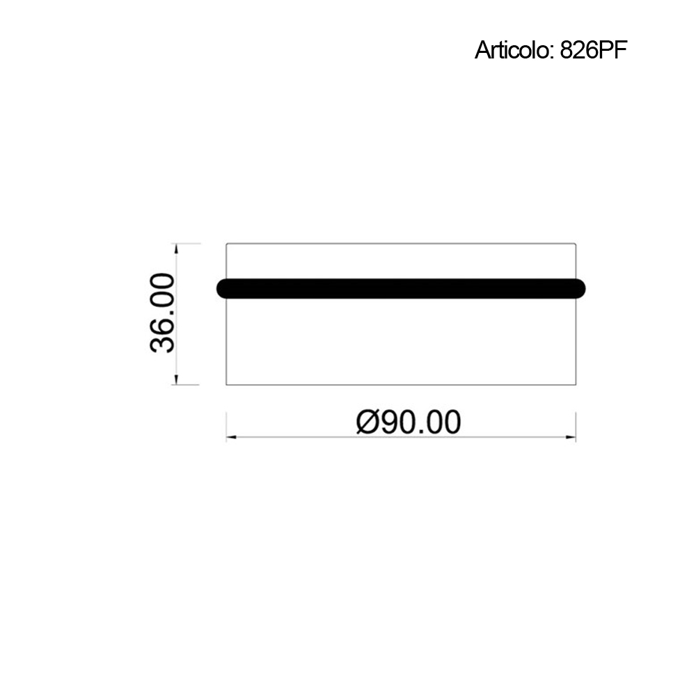 Spinardi 826PF fermaporta acciaio Ø90 mm