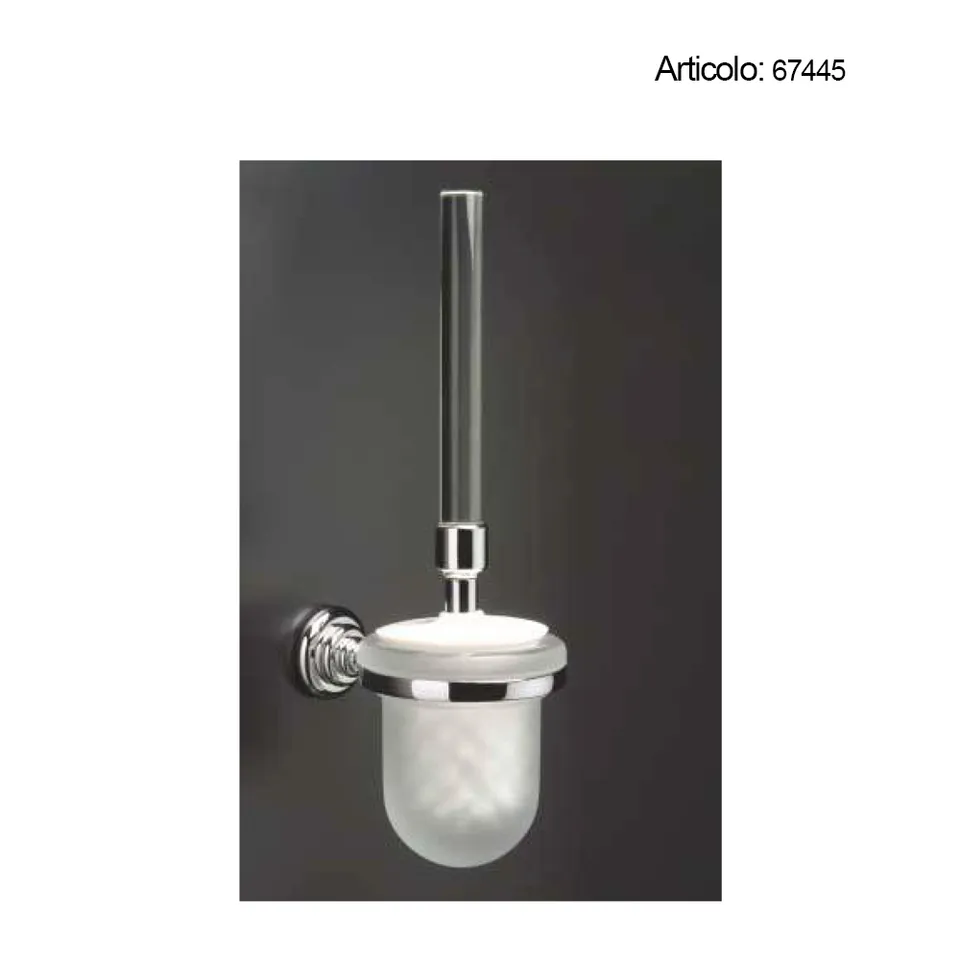 Spinardi portascopino bagno cristallo ottone