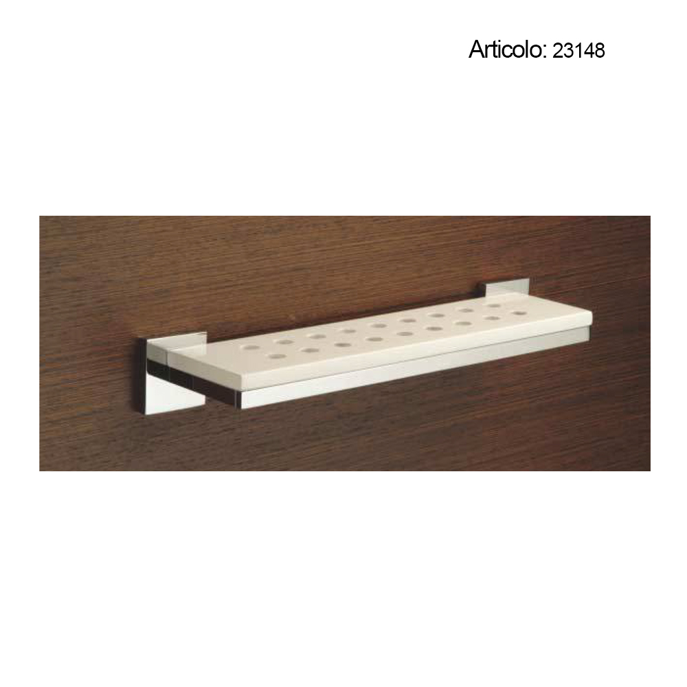 Spinardi Mensola bagno cromata ottone pieno