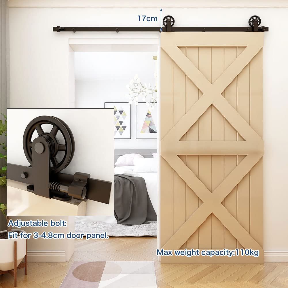 ETIASQSA binario porta scorrevole nero 200 cm kit