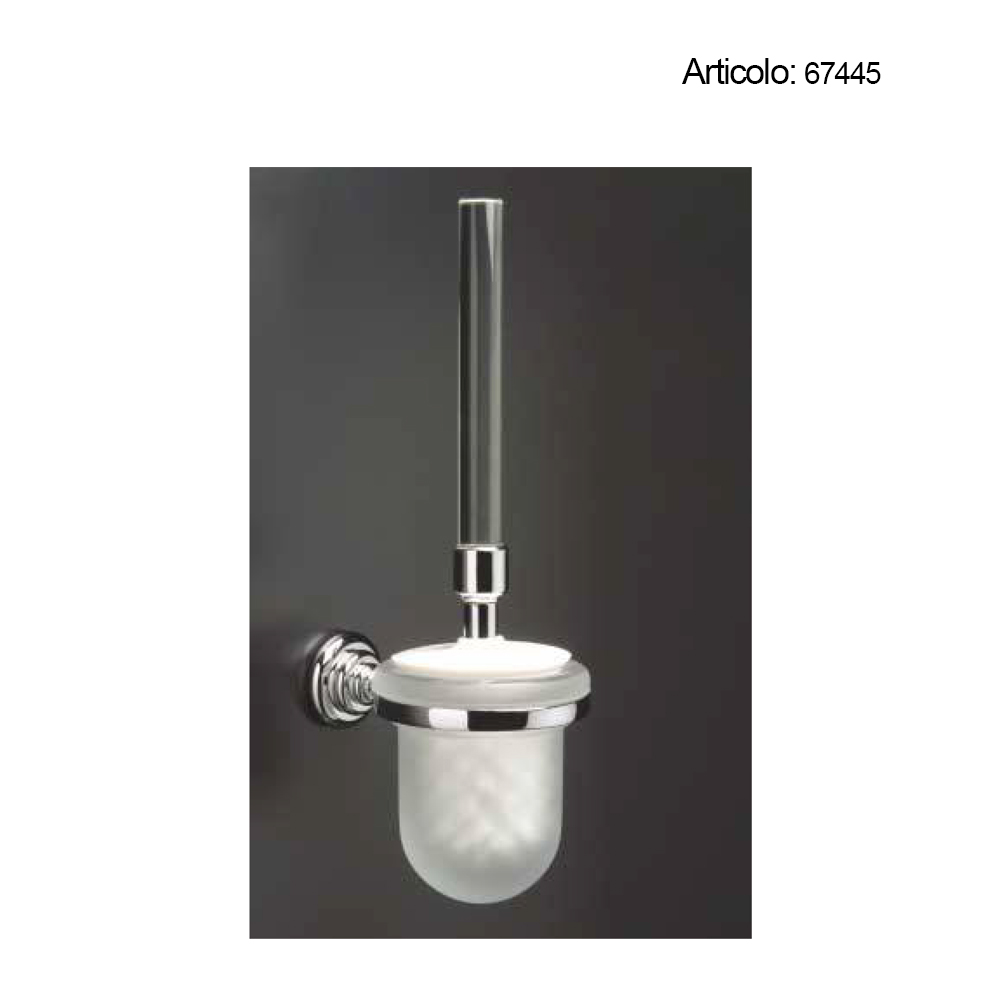 Spinardi portascopino bagno cristallo ottone