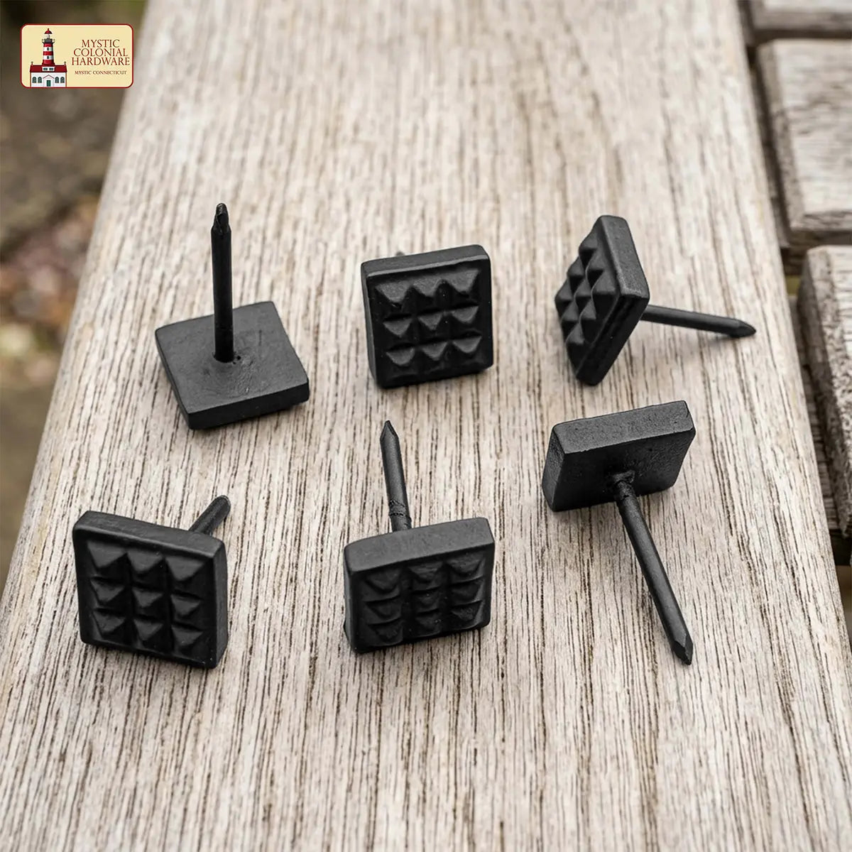 Mystic Colonial Hardware Borchie Ferro Quadrate Decorative Nero