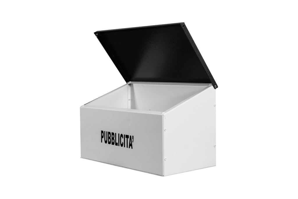 BOXOB Eternity 883 cassetta porta pubblicità esterno bianco/nero antipioggia