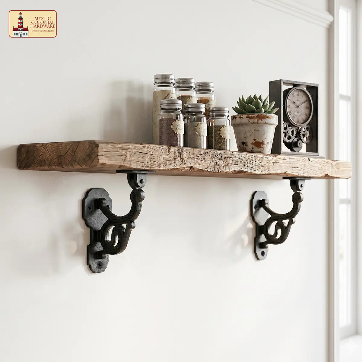 Mystic Colonial Victorian supporto corrimano set 2 pezzi ghisa