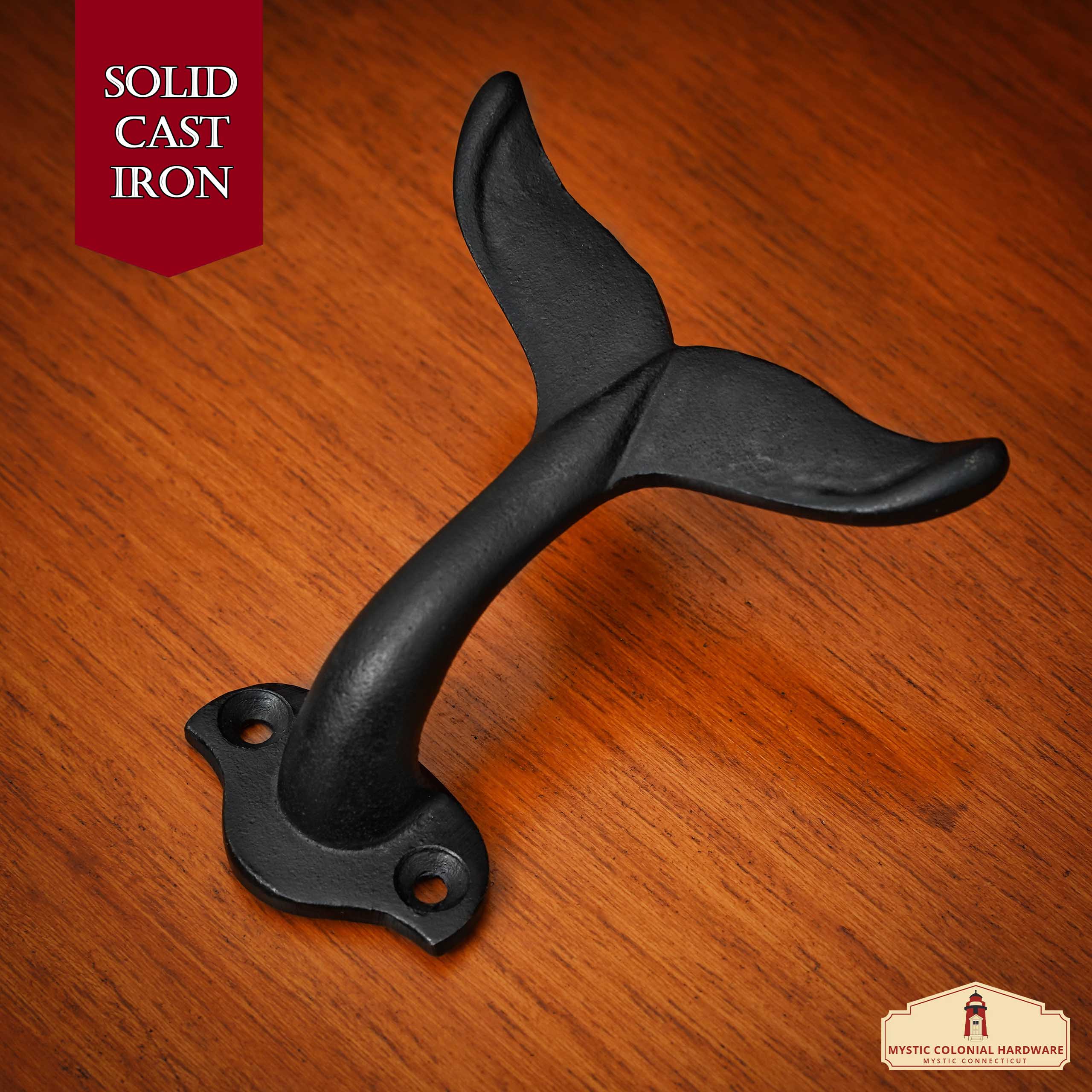 Mystic Colonial Hardware ganci parete ghisa nero 8,6 cm rustico