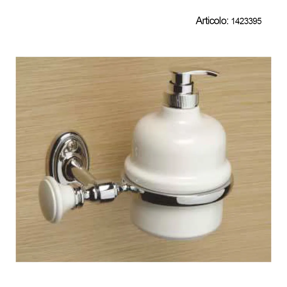 Spinardi Sissi dispenser bagno bianco oro cromo