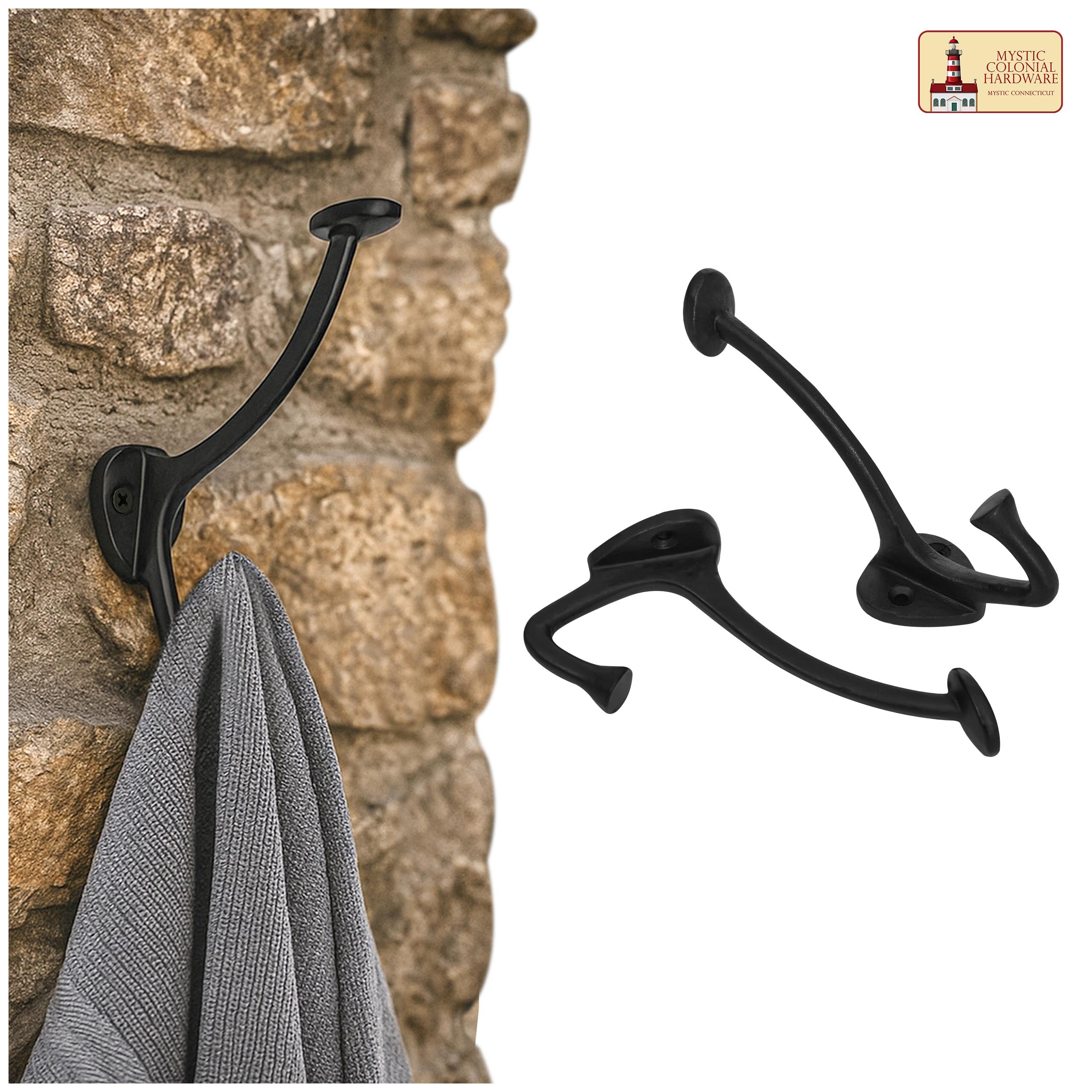 Mystic Colonial Hardware ganci parete ghisa neri set 2 pezzi