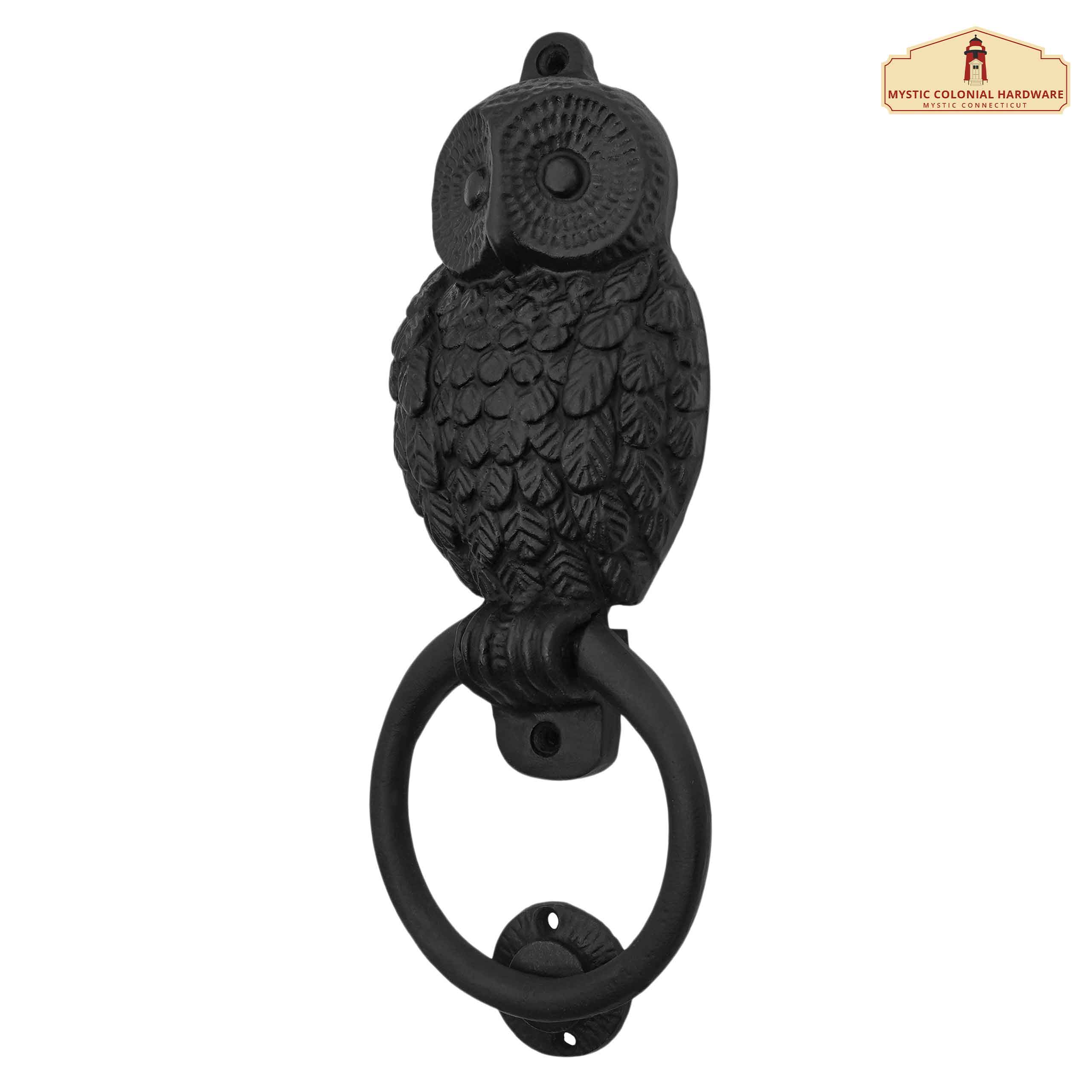 Mystic Colonial Batacchio Gufo Ghisa 24,3x9 cm Nero