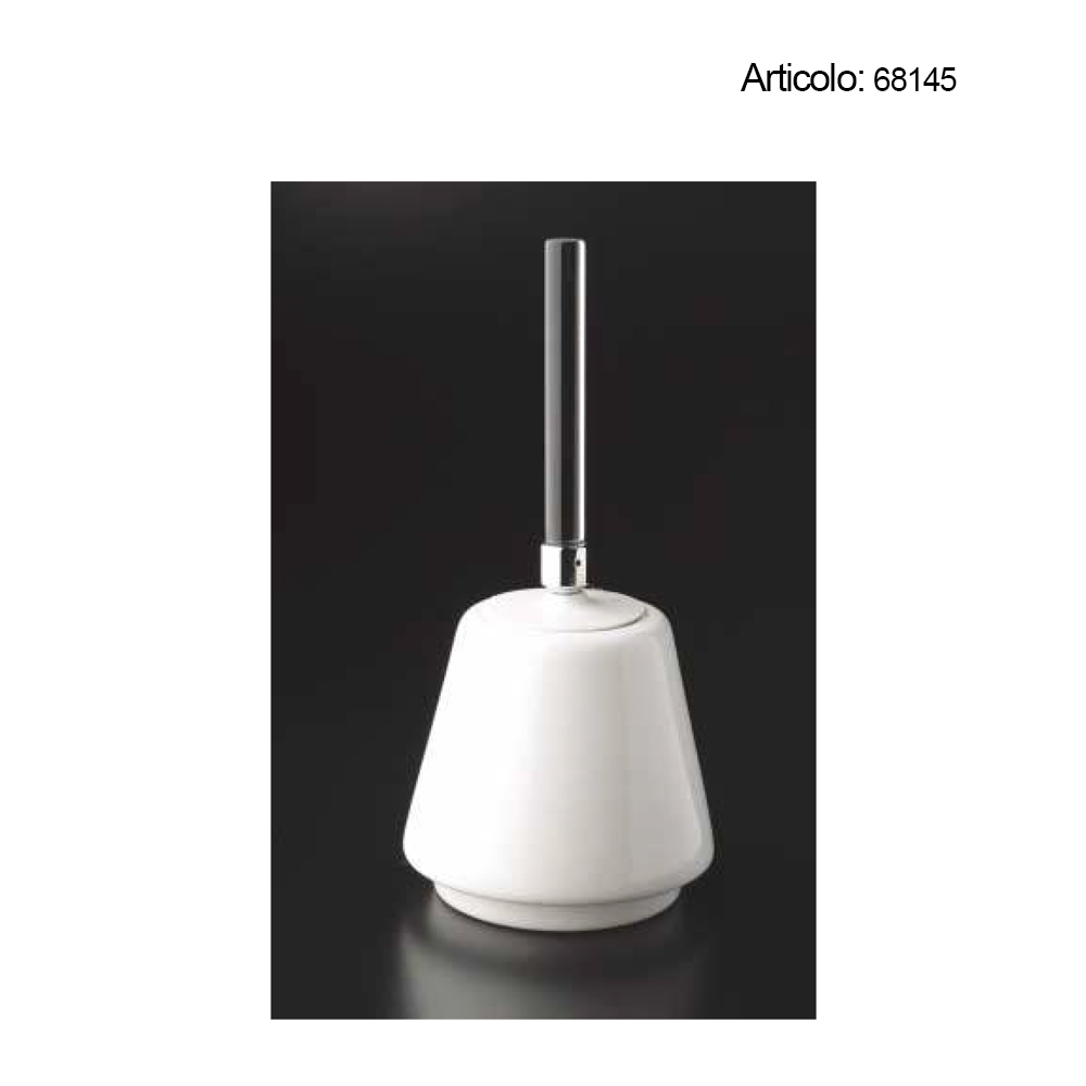Spinardi portascopino bagno in ottone e cristallo