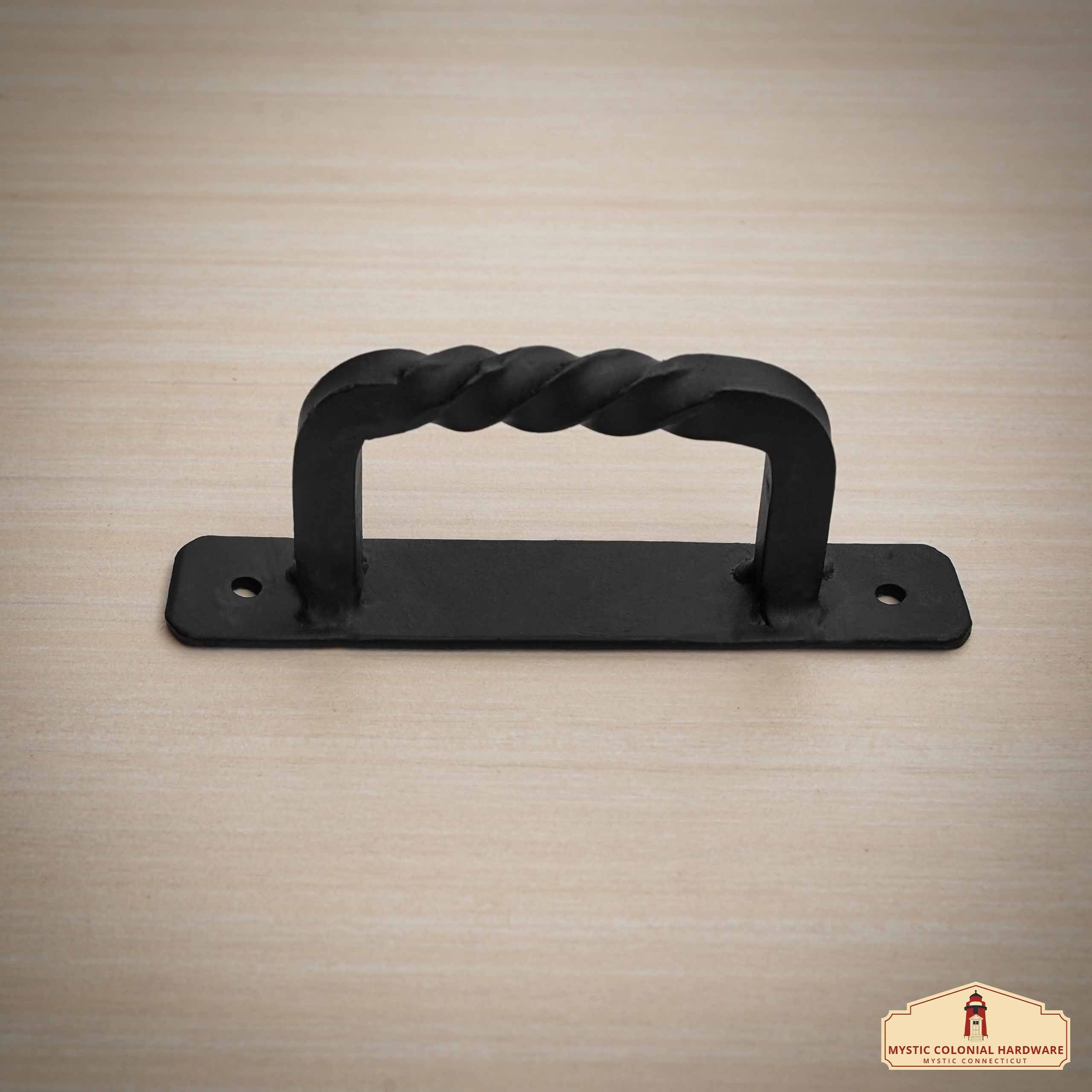 Mystic Colonial Maniglia Porta Ferro Battuto 13 cm Nera