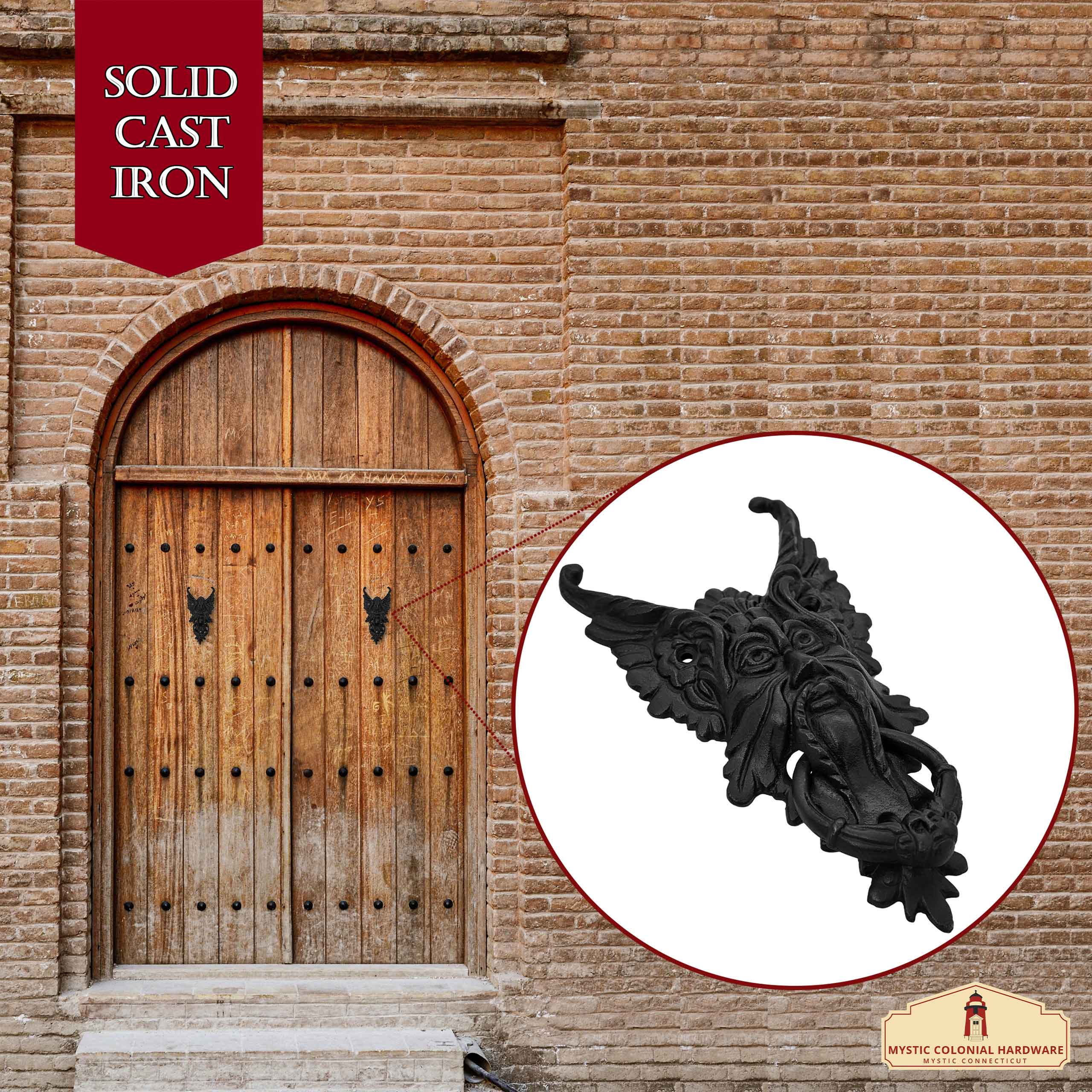 Mystic Colonial Hardware Oberon battiporta 21x9,5 cm nero esterno
