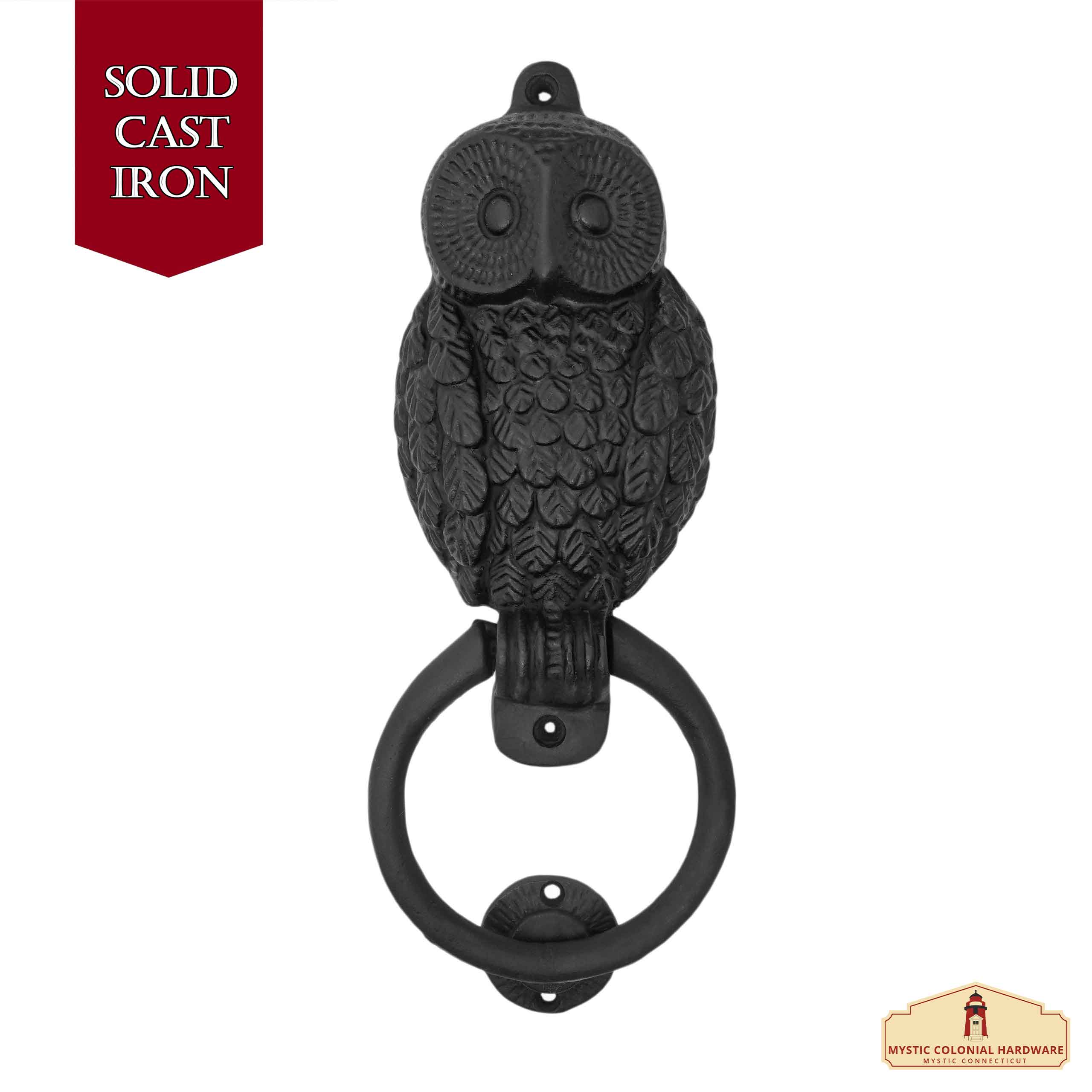 Mystic Colonial Batacchio Gufo Ghisa 24,3x9 cm Nero