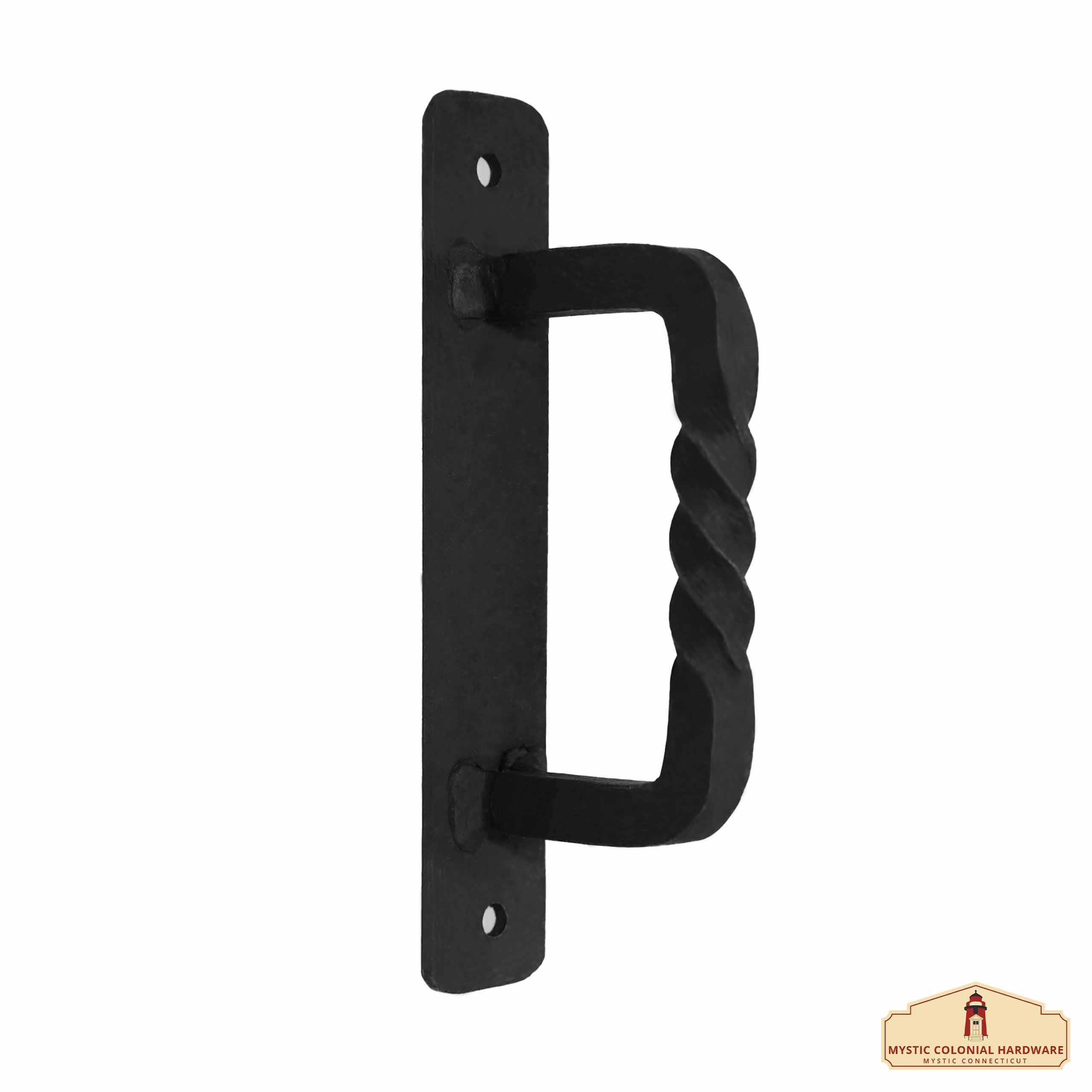 Mystic Colonial Maniglia Porta Ferro Battuto 13 cm Nera