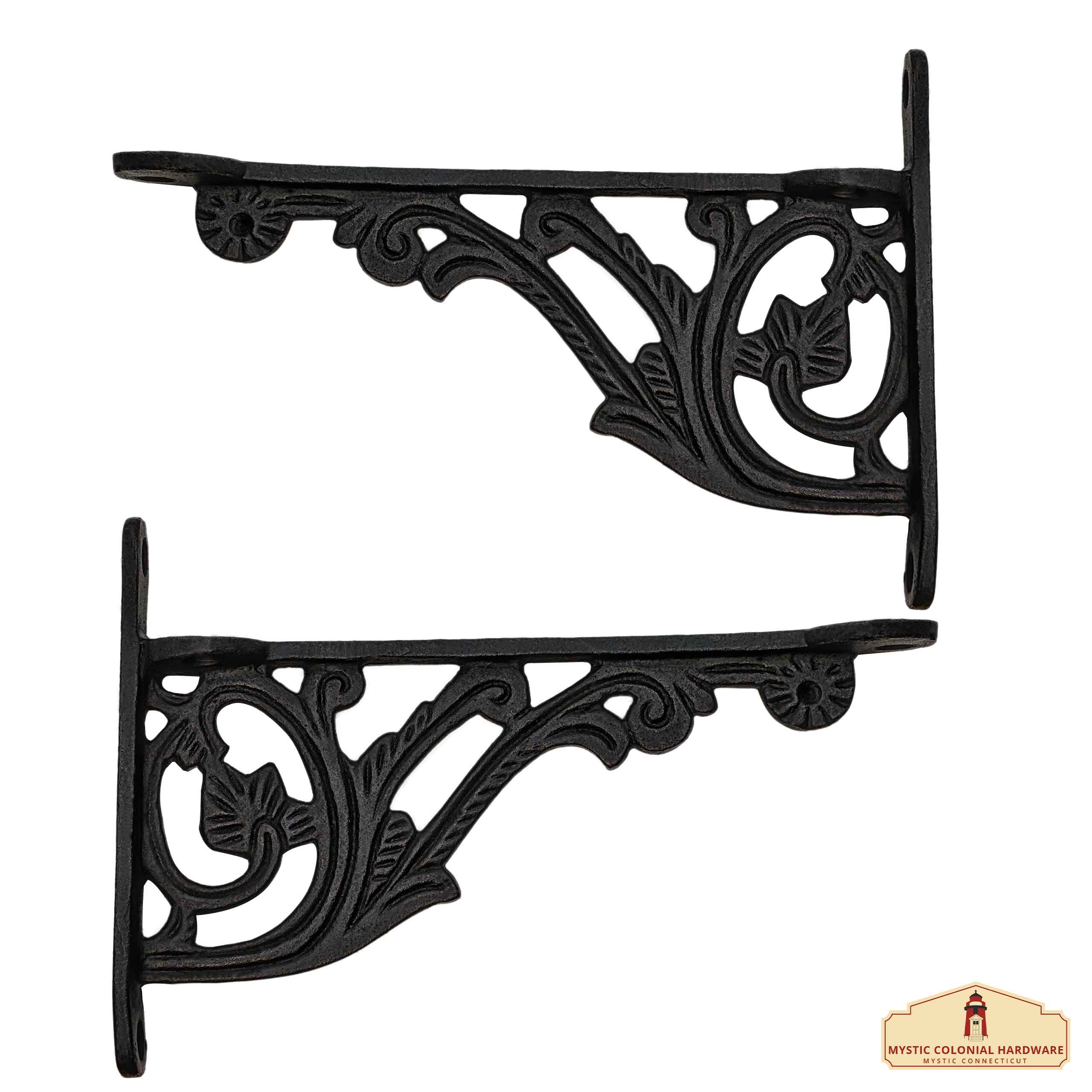 Mystic Colonial Hardware Staffe Mensola Ghisa 15,5x10,6cm 2pz