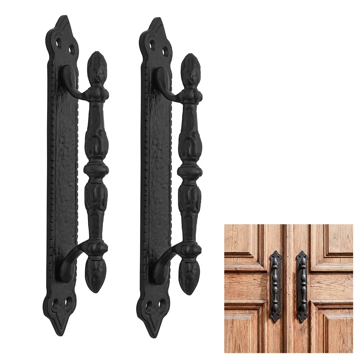 Mystic Colonial Hardware Maniglia Porta Ghisa Nera Vittoriana