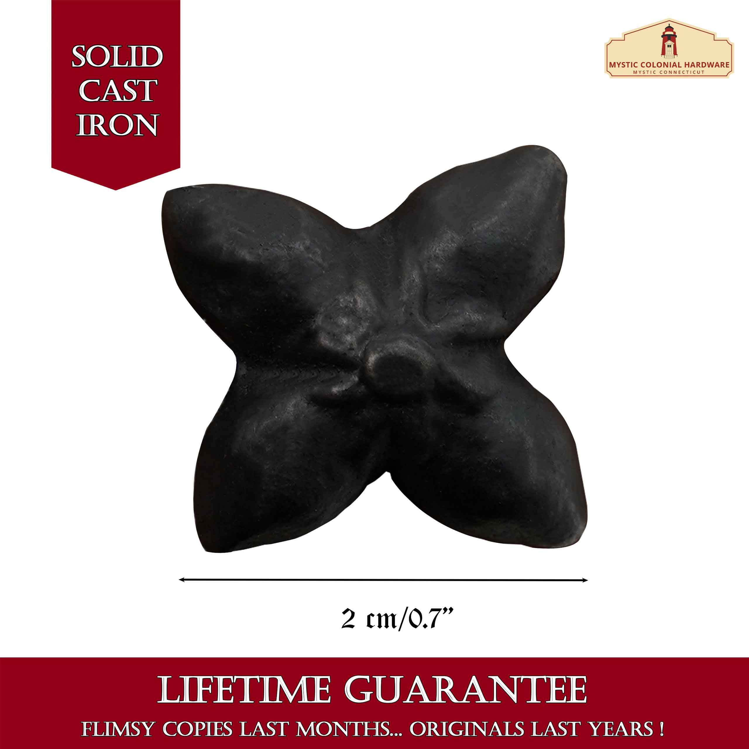 Mystic Colonial Hardware borchie ferro battuto set 6 pezzi 2 cm