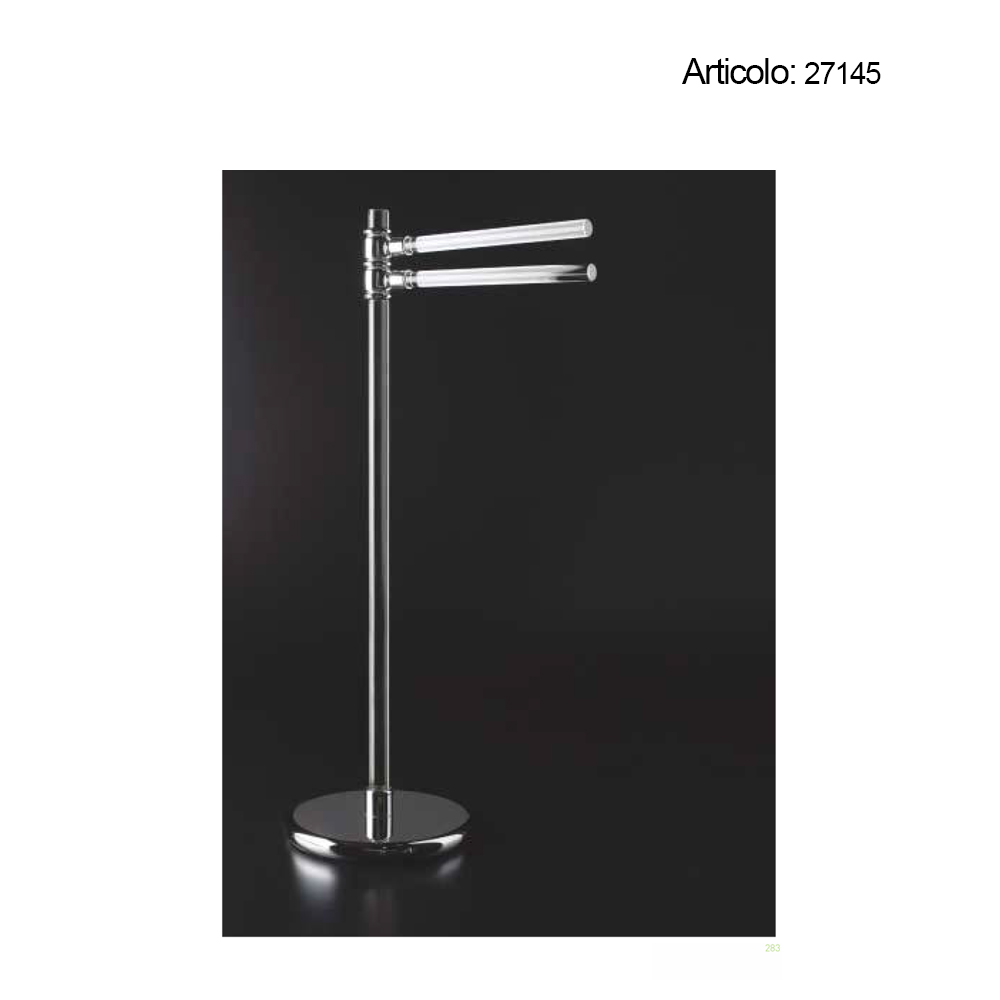 Spinardi Portasalviette cristallo ottone per bagno