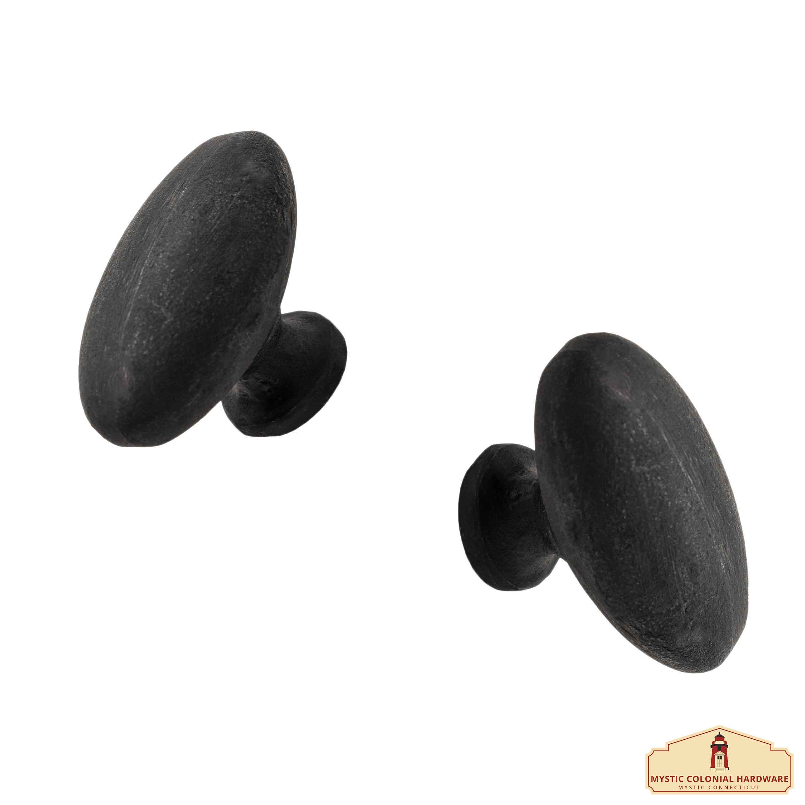 Mystic Colonial Hardware pomello ferro battuto 5,5 cm set 4 pezzi nero