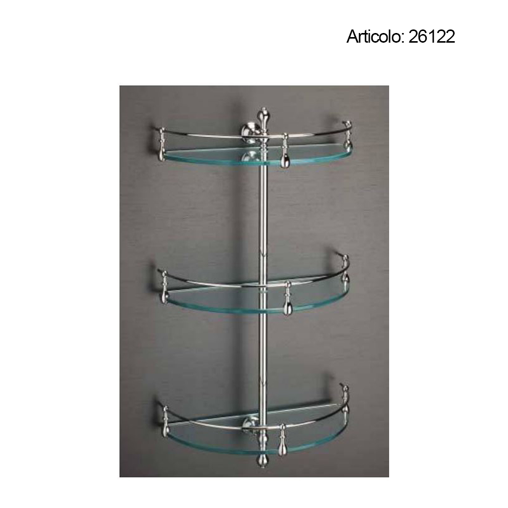 Spinardi mensola angolare bagno ottone