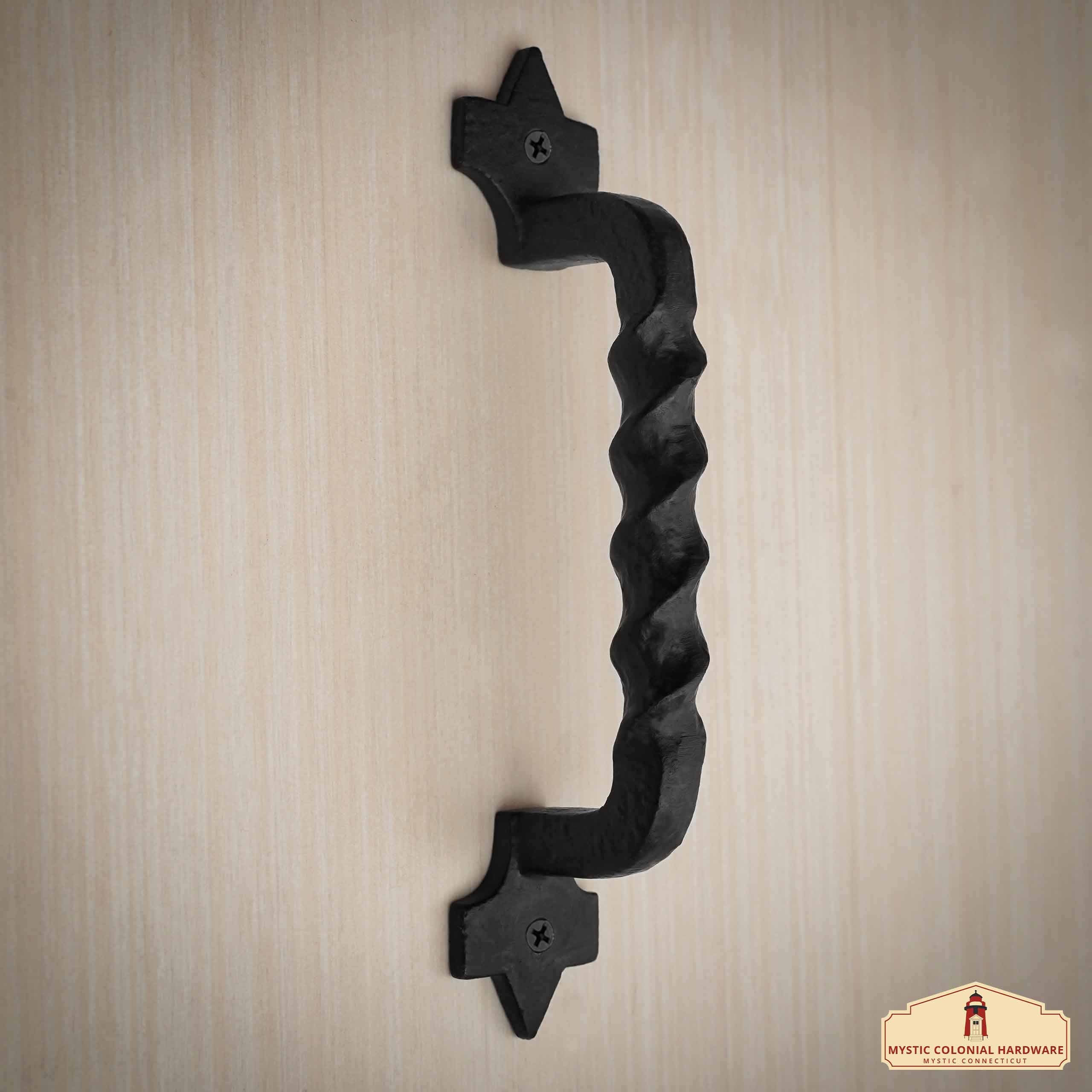 Mystic Colonial Maniglione Porta Ghisa 24,9 cm Nero Rustico