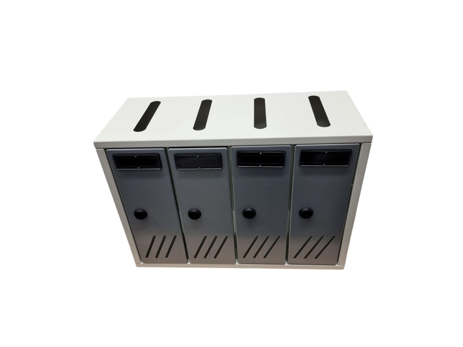 BOXOB Serenity 993 cassetta postale 4 scomparti bianco grigio interno