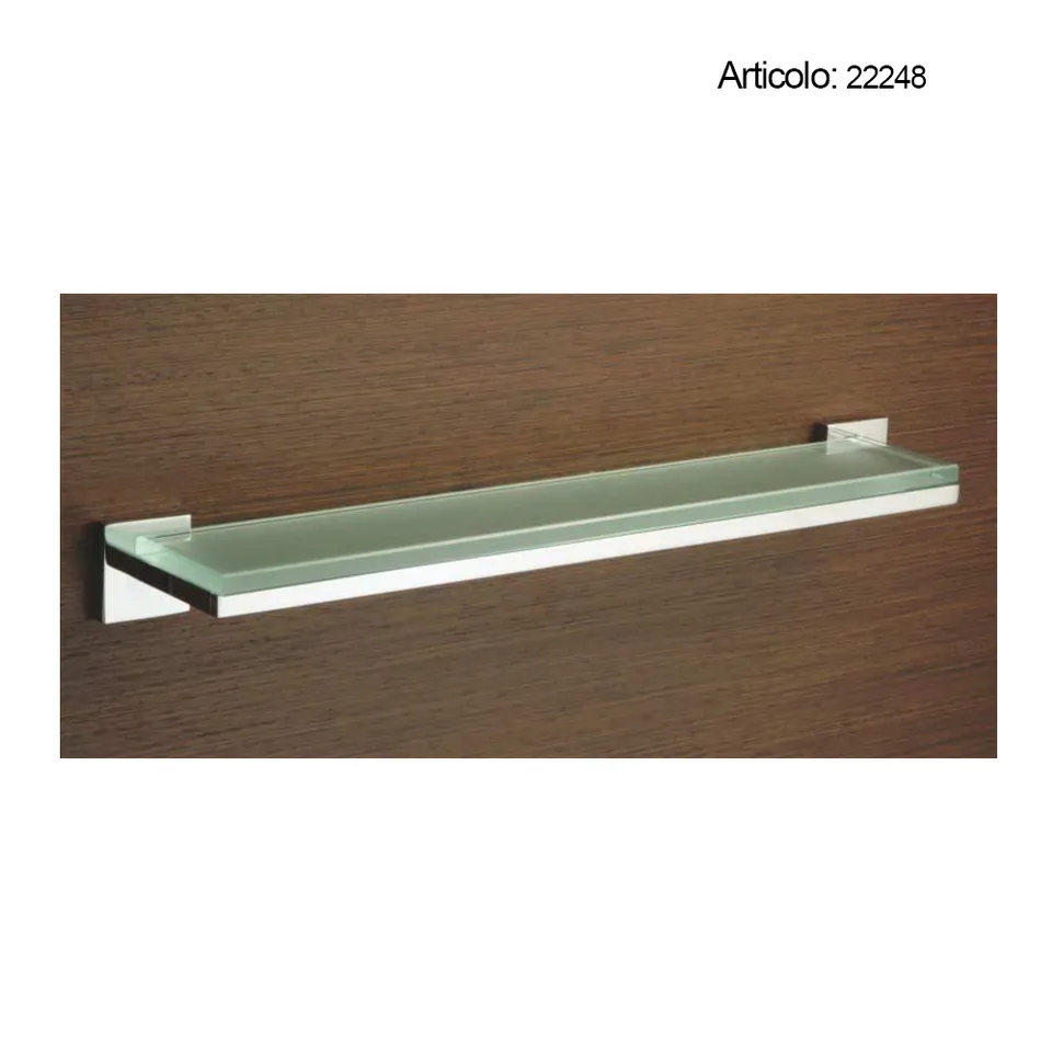 Spinardi Mensola Bagno in Ottone Cromato Vetro
