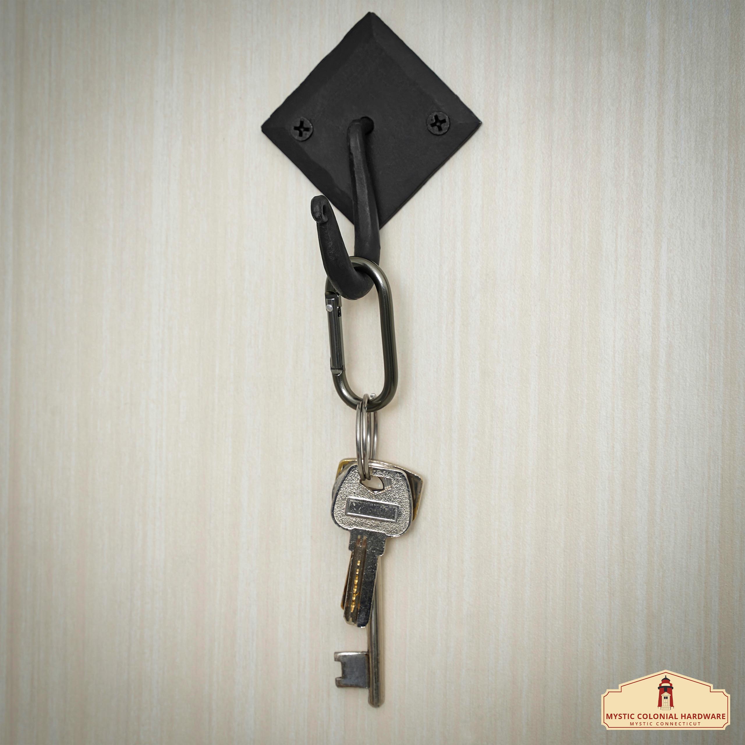 Mystic Colonial Double gancio parete ferro battuto nero 9,1 cm