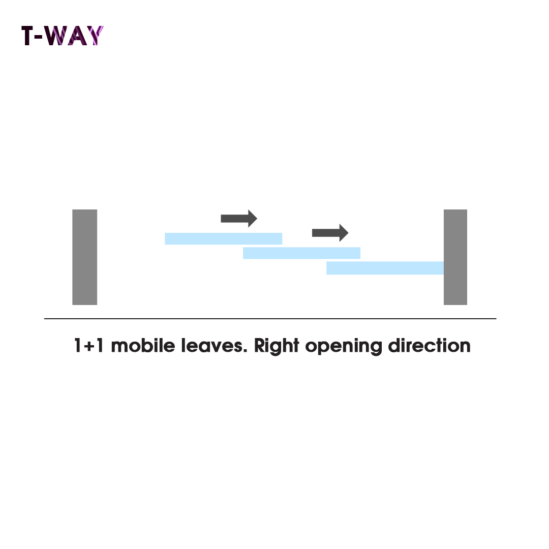 TAU T-WAY2D T-WAY2S Automazione Porta Telescopica