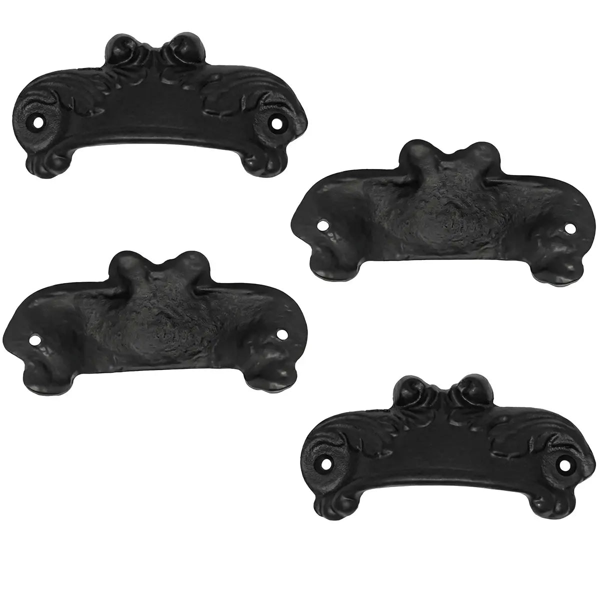 Mystic Colonial Hardware Victorian maniglia conchiglia ghisa set 4 pezzi